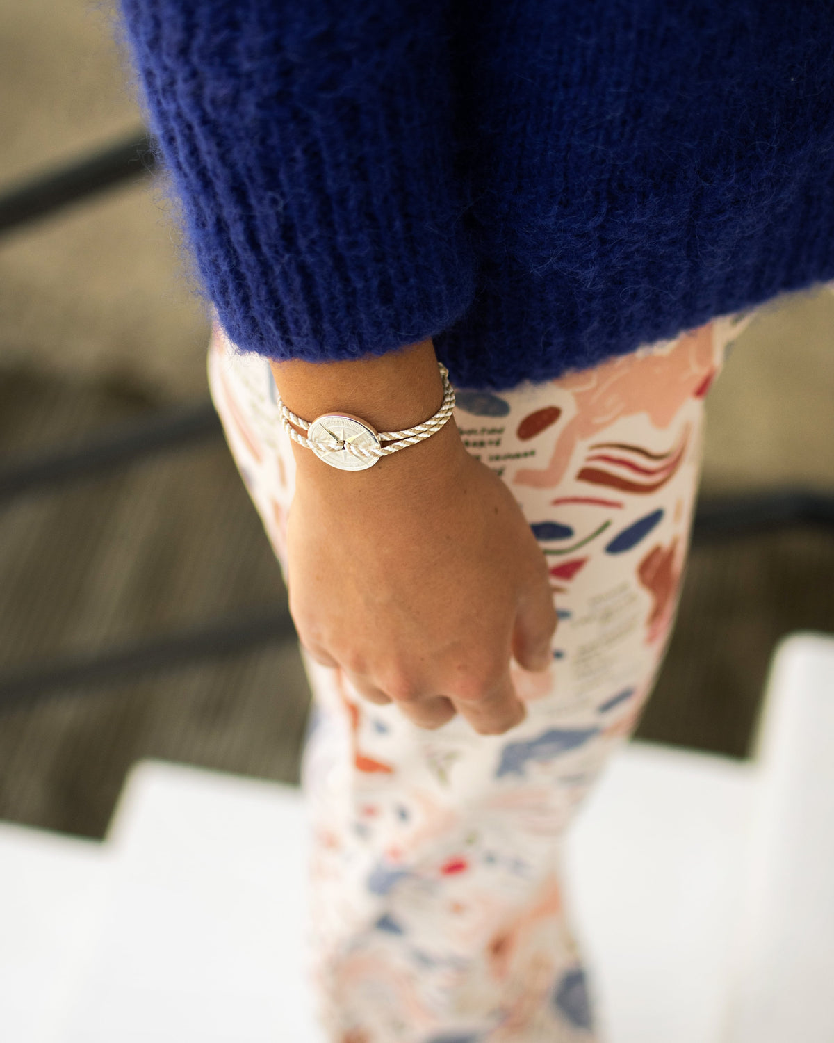 BRACELET LE VENT À LA FRANÇAISE &quot;ARGENT 925°&quot; BEIGE