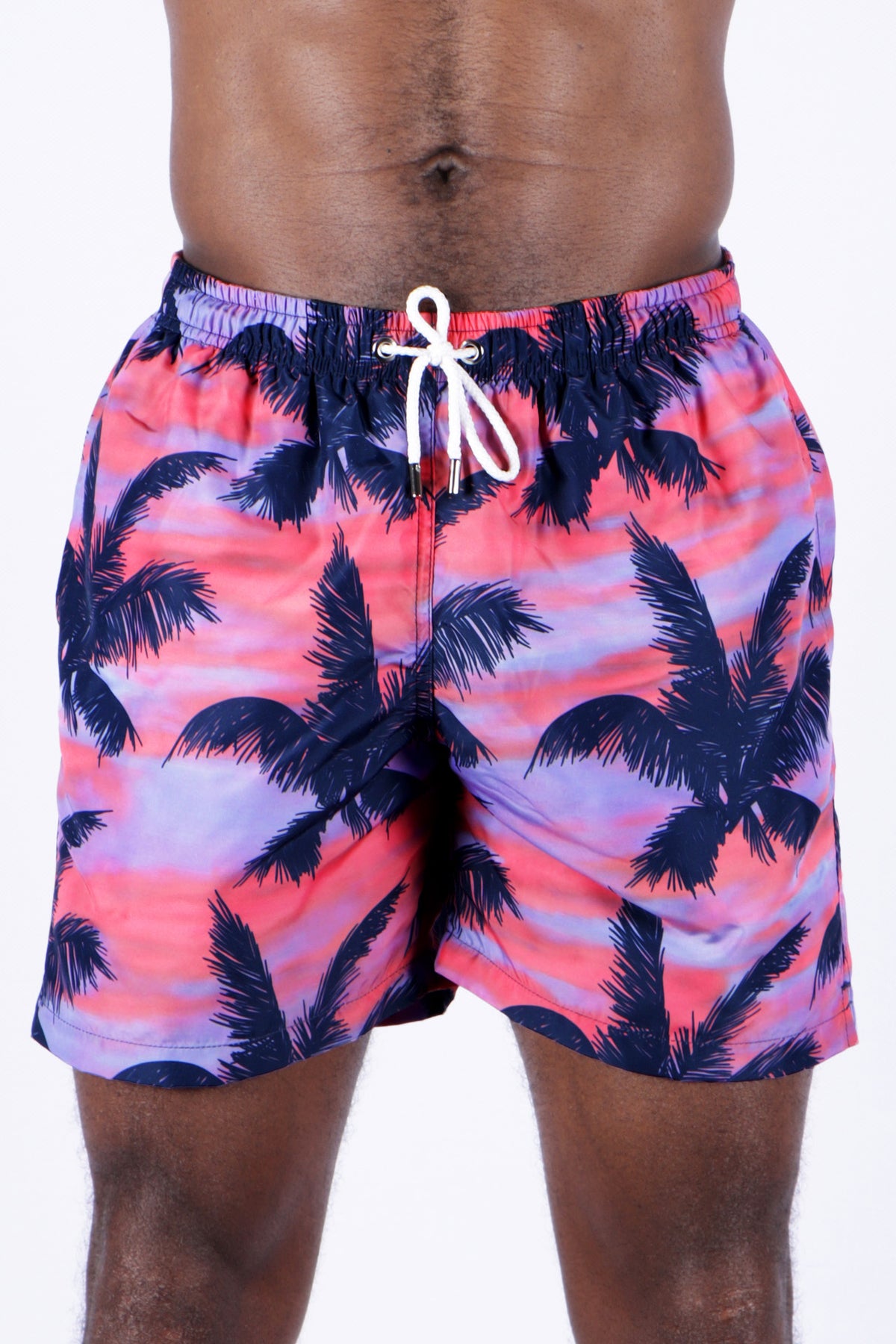 ATELIER F&amp;amp;B SWIMMING SHORTS WITH PALM TREE PATTERN
