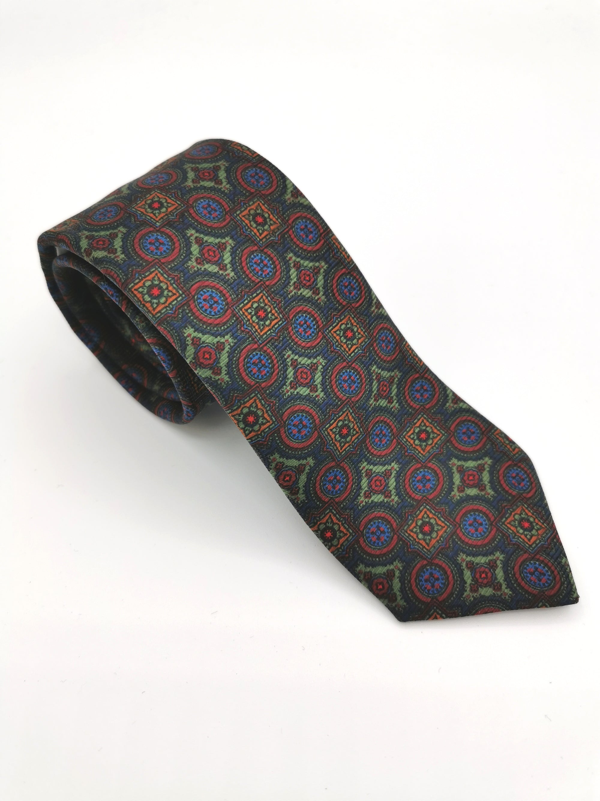 Ferala silk tie with diamond pattern