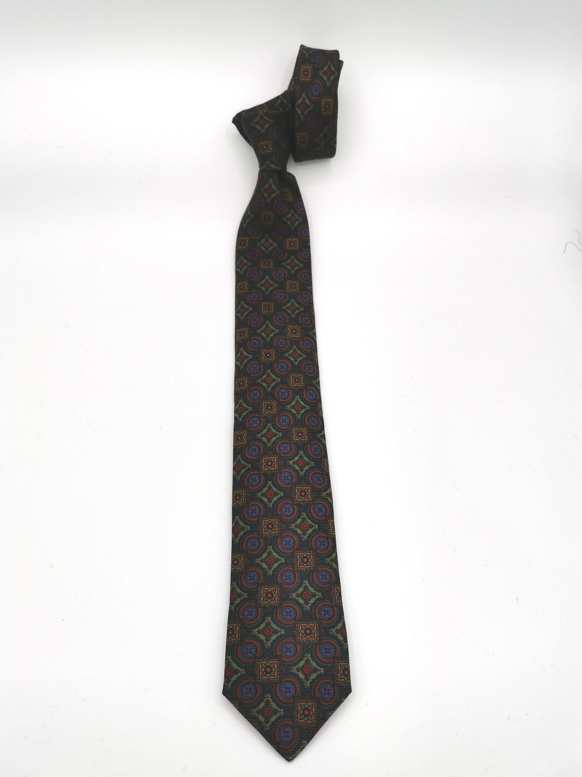 Ferala silk tie with diamond pattern