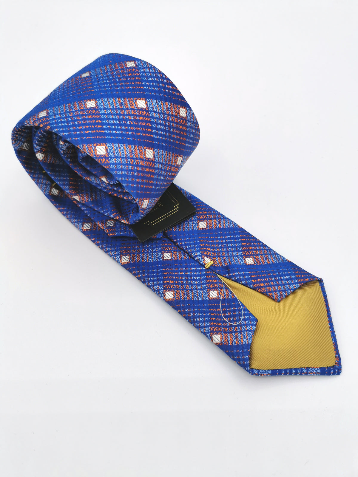 Atelier Boivin tie in blue checked silk
