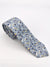 Cravate fine en coton à motif floral bleu et jaune