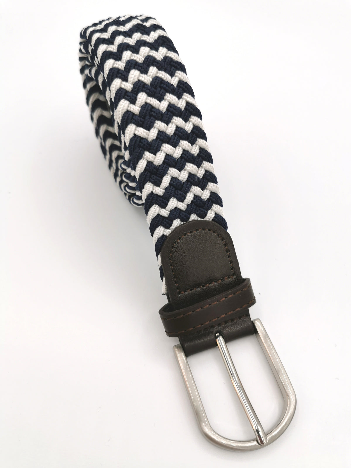HORIZONTAL STRIPED BRAIDED BELT