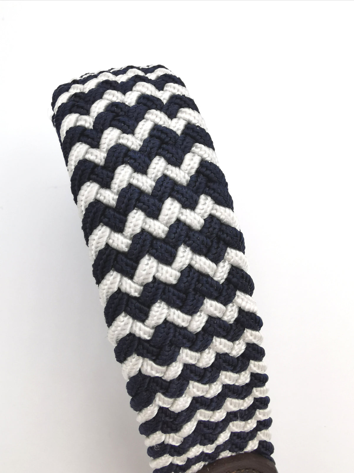 HORIZONTAL STRIPED BRAIDED BELT