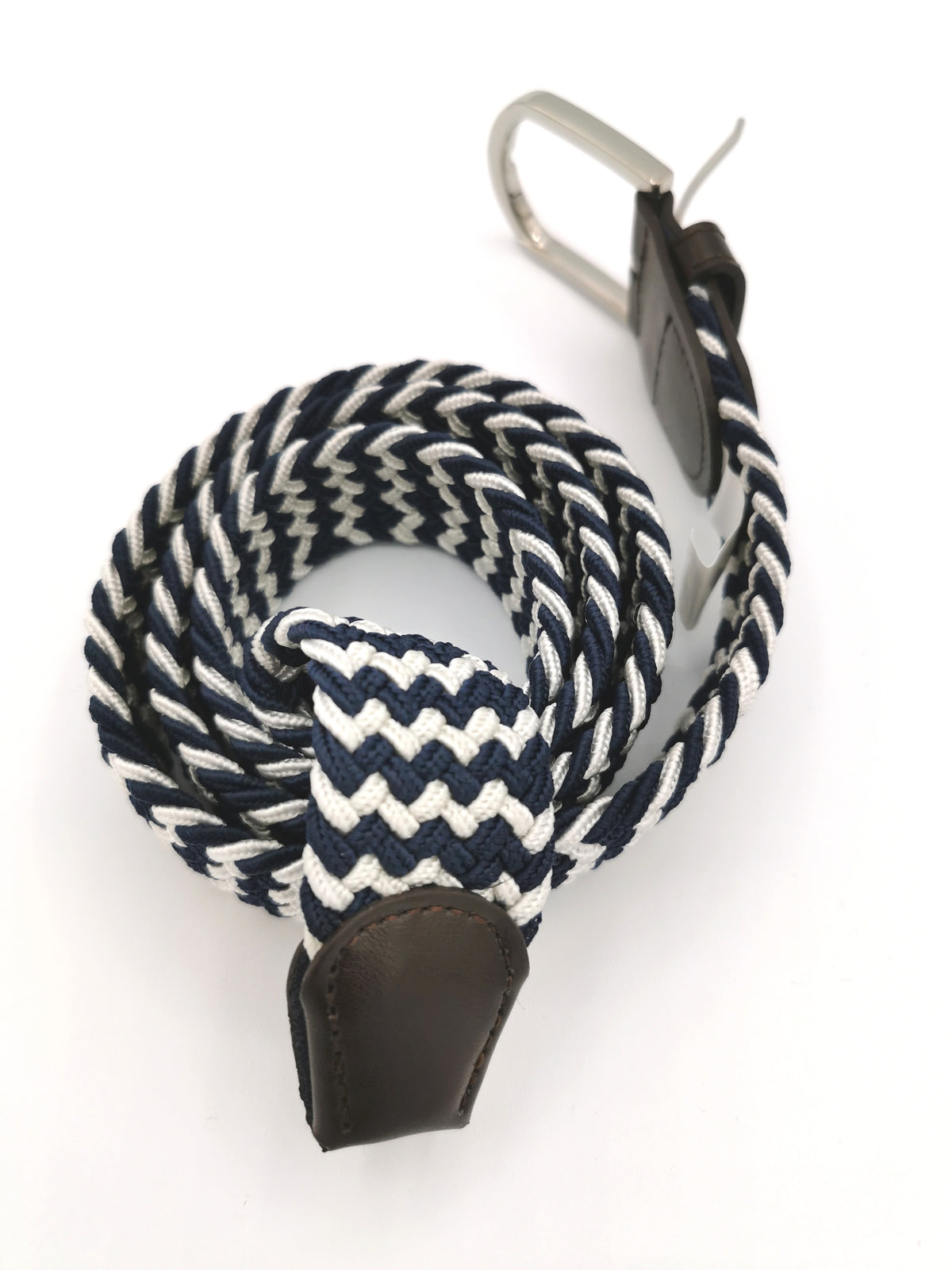 HORIZONTAL STRIPED BRAIDED BELT