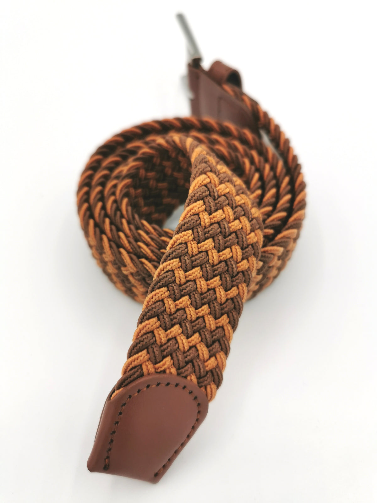 HORIZONTAL STRIPED BRAIDED BELT