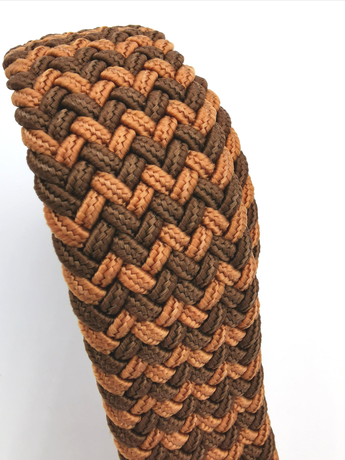 HORIZONTAL STRIPED BRAIDED BELT