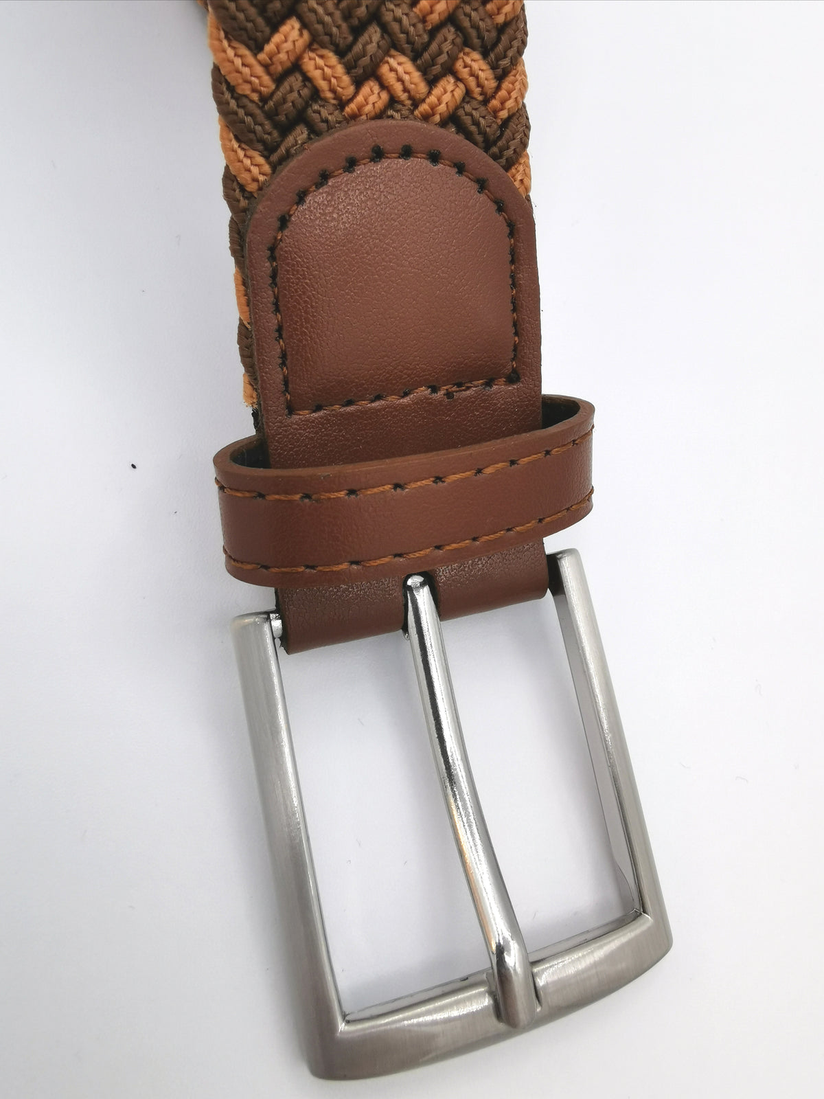 HORIZONTAL STRIPED BRAIDED BELT