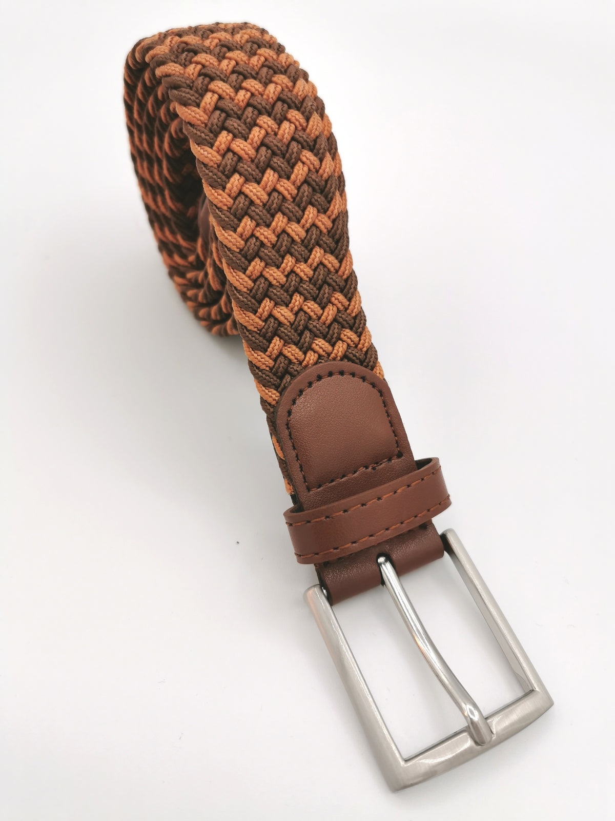 HORIZONTAL STRIPED BRAIDED BELT