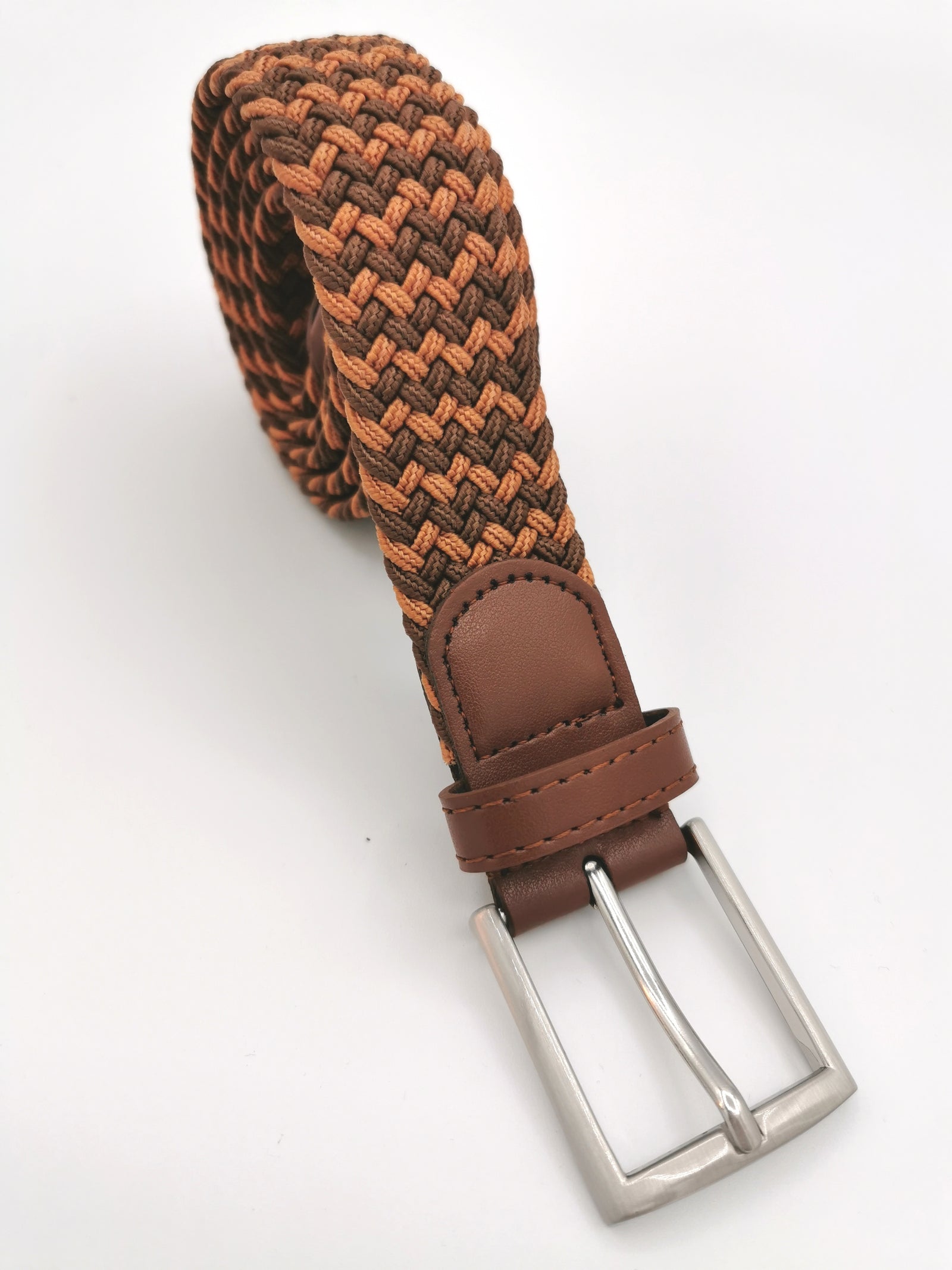 HORIZONTAL STRIPED BRAIDED BELT