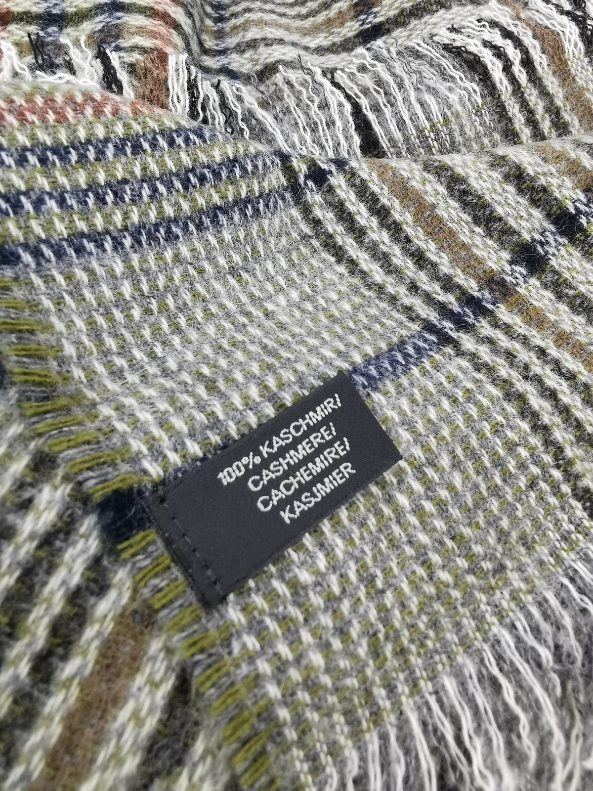 Checked cashmere scarf&amp;nbsp;