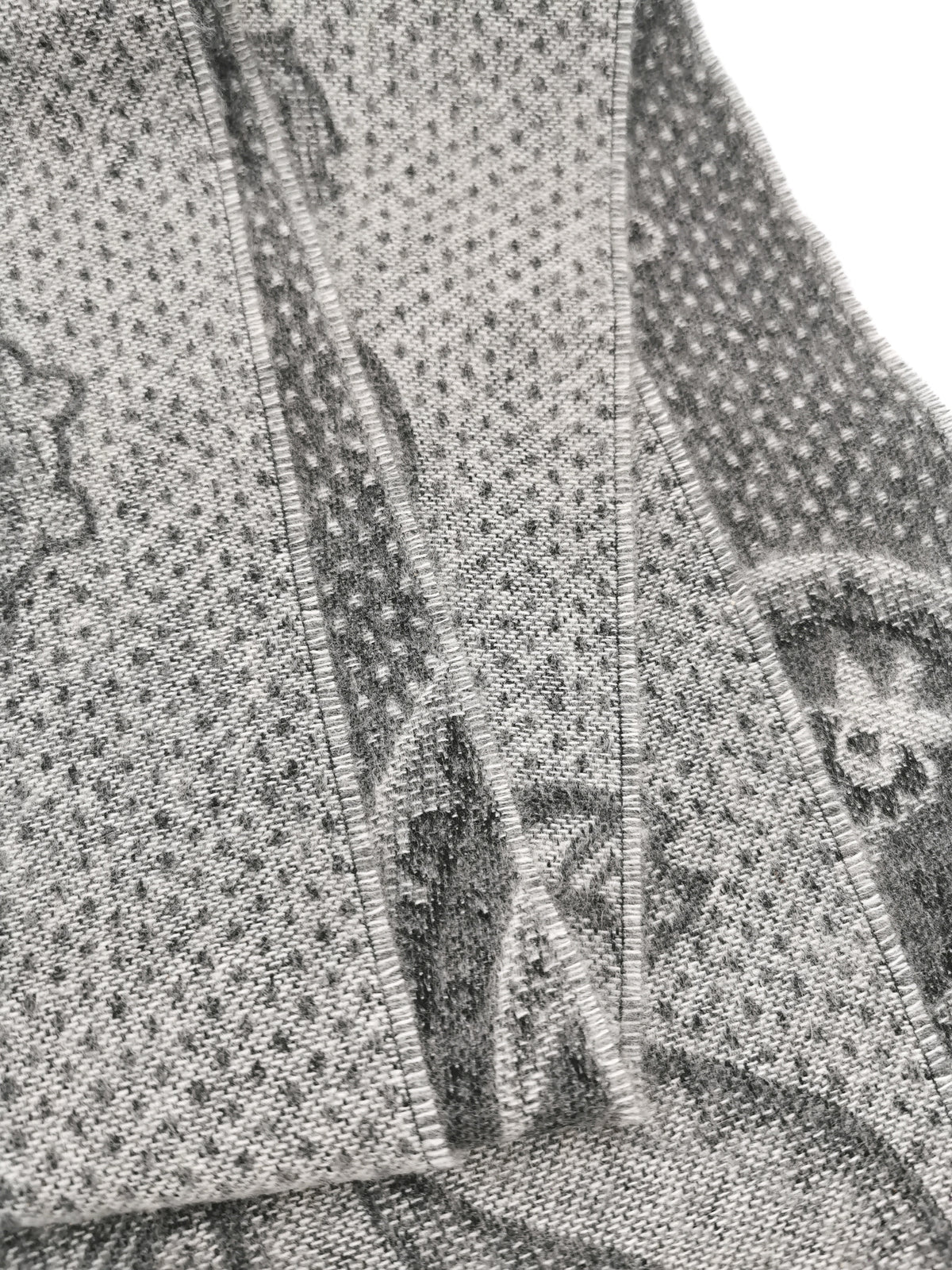 Wool/cashmere paisley scarf