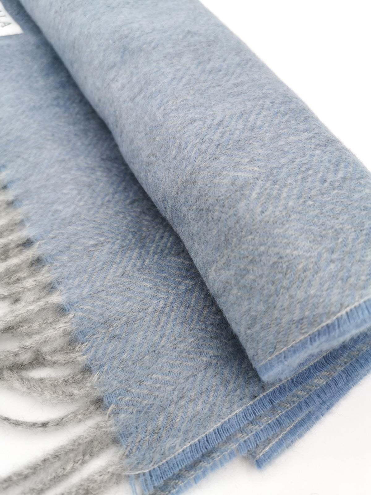 Herringbone cashmere scarf