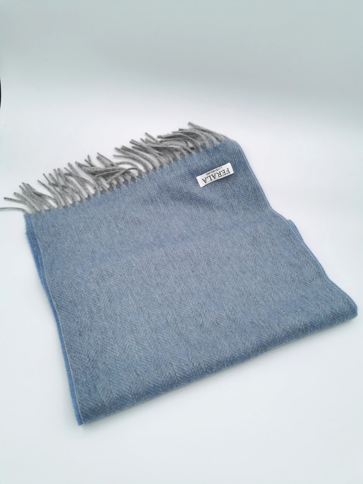 Herringbone cashmere scarf