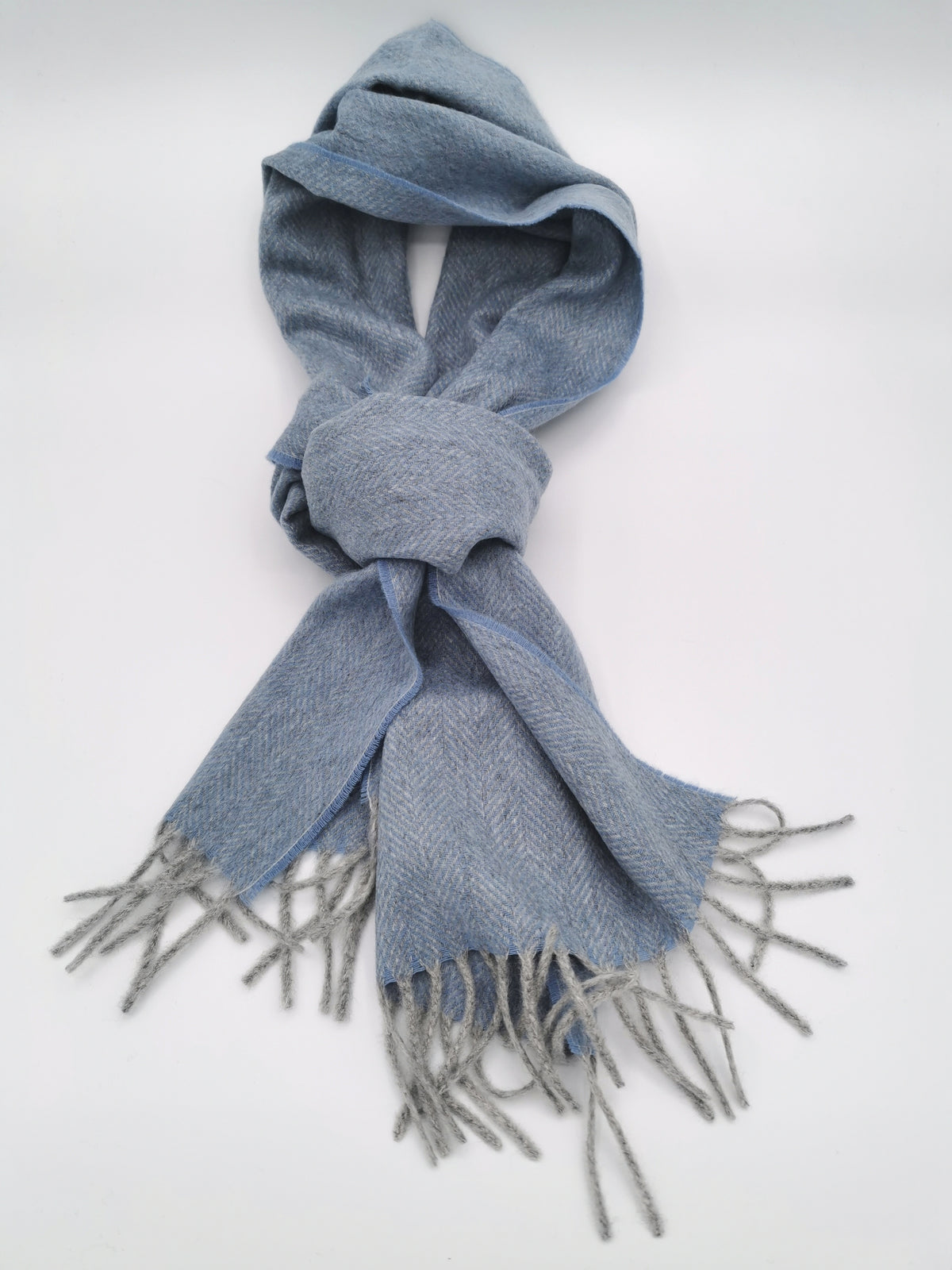 Herringbone cashmere scarf