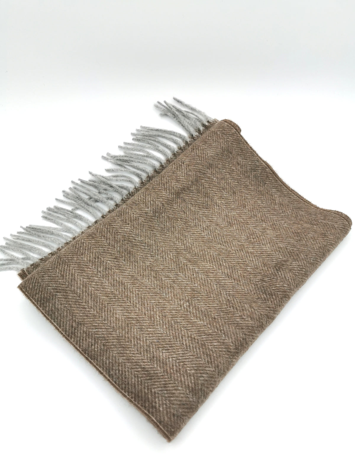Herringbone cashmere scarf
