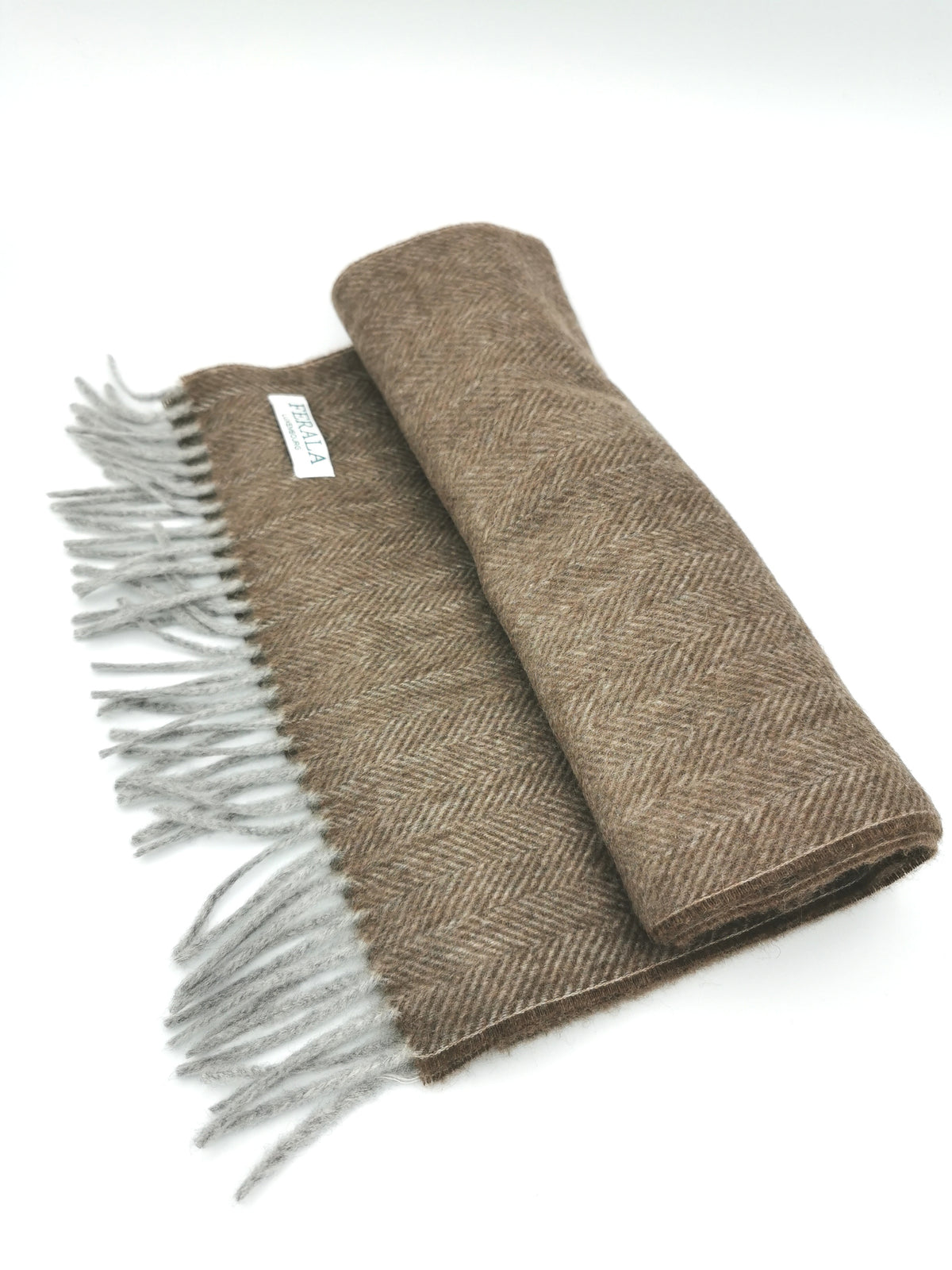 Herringbone cashmere scarf