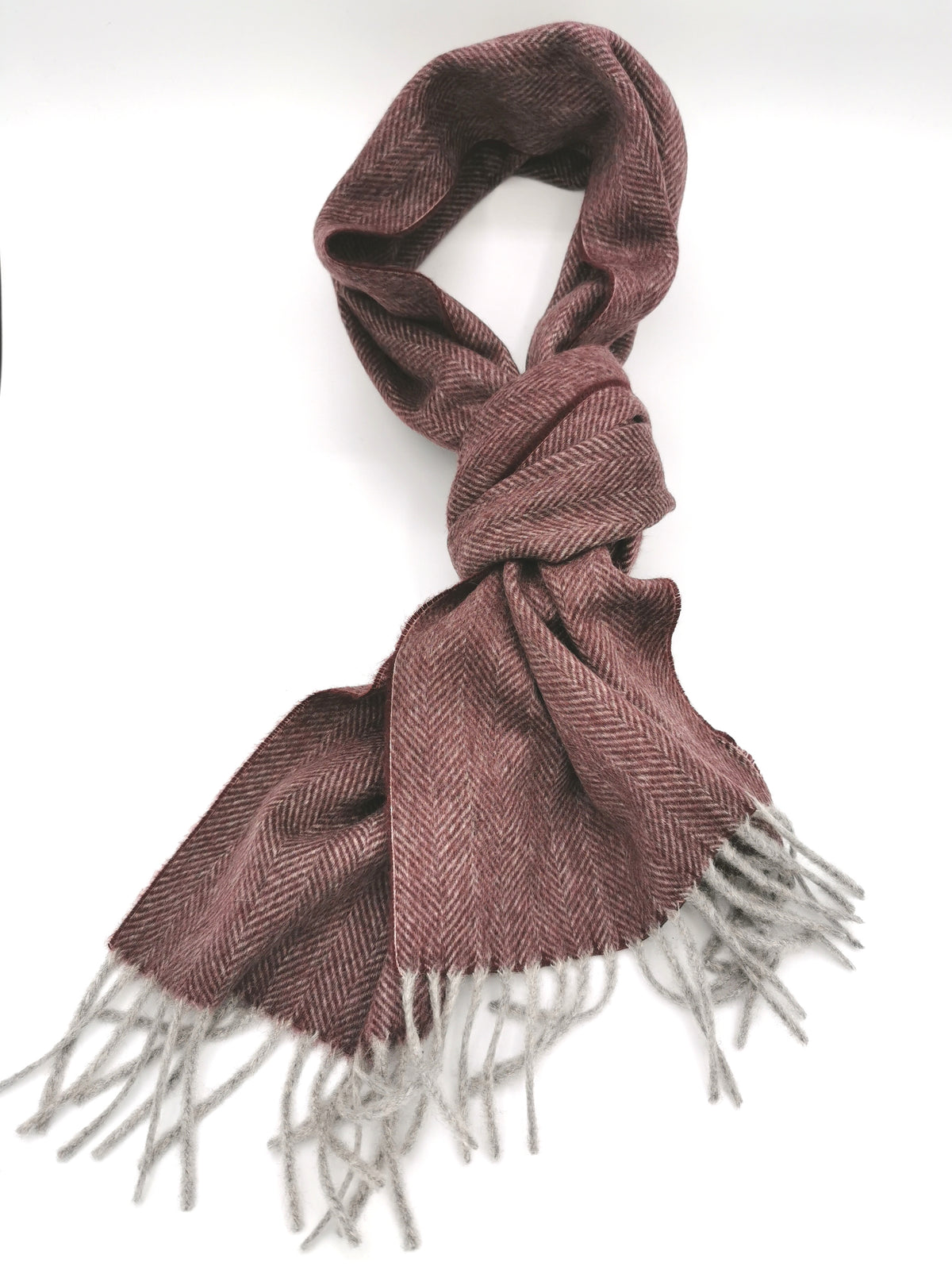 Herringbone cashmere scarf