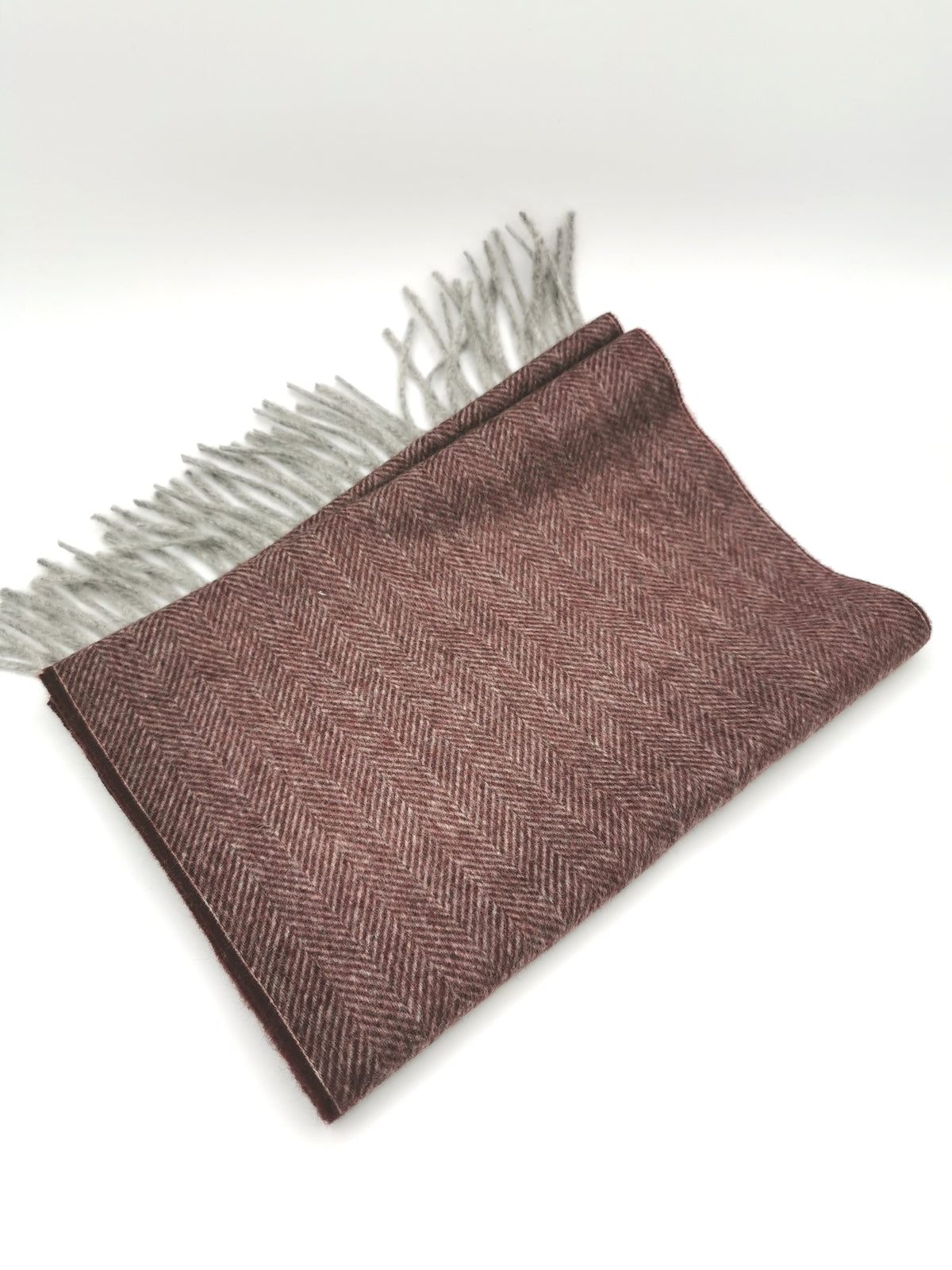 Herringbone cashmere scarf