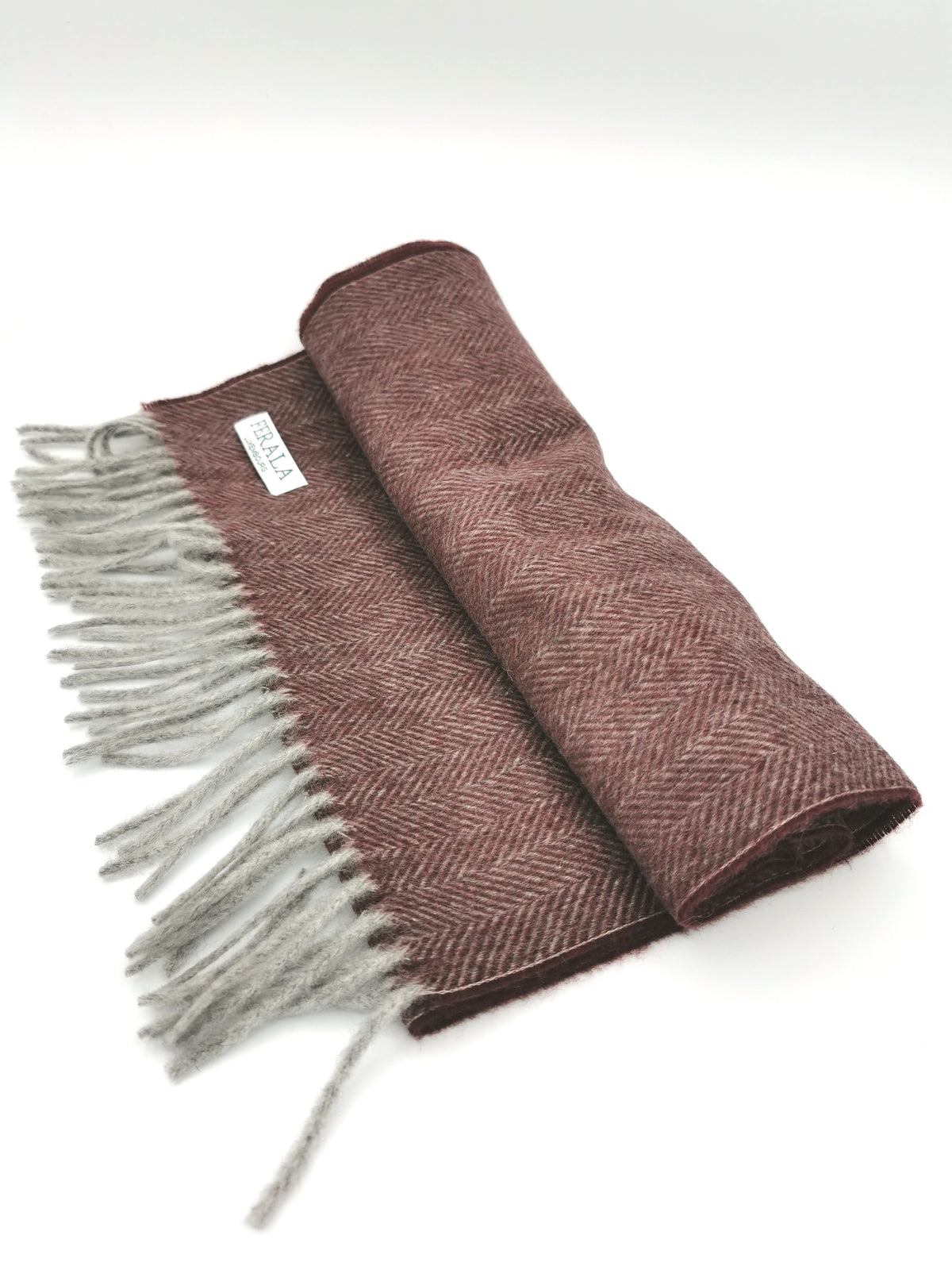 Herringbone cashmere scarf