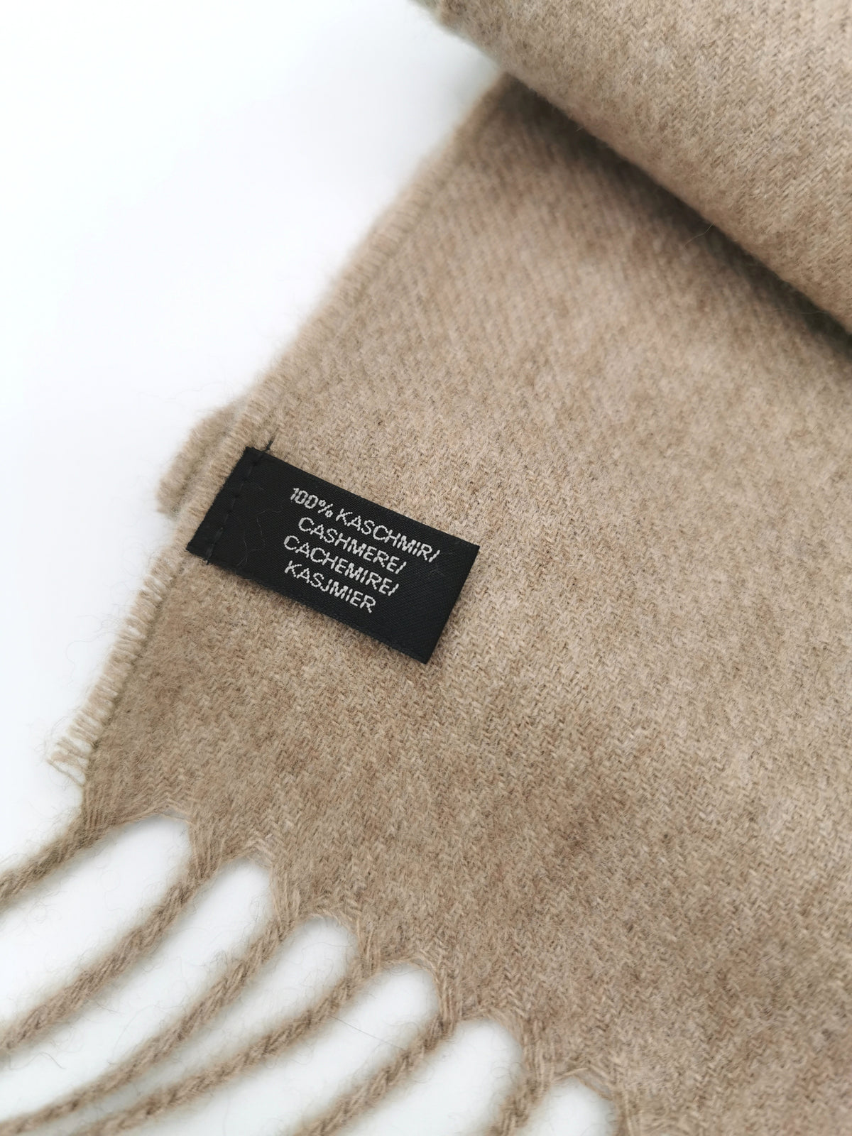 Plain cashmere scarf