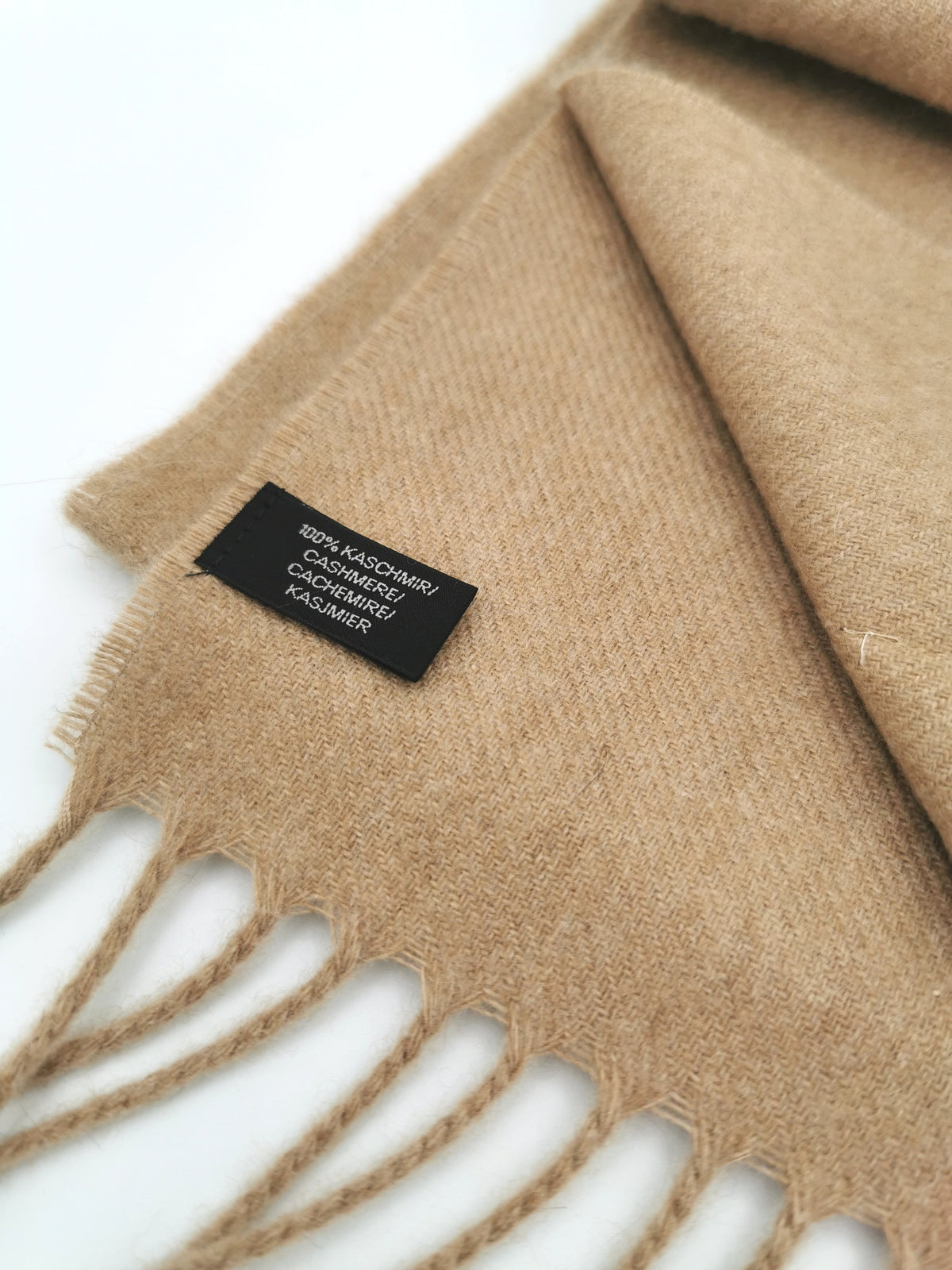 Plain cashmere scarf
