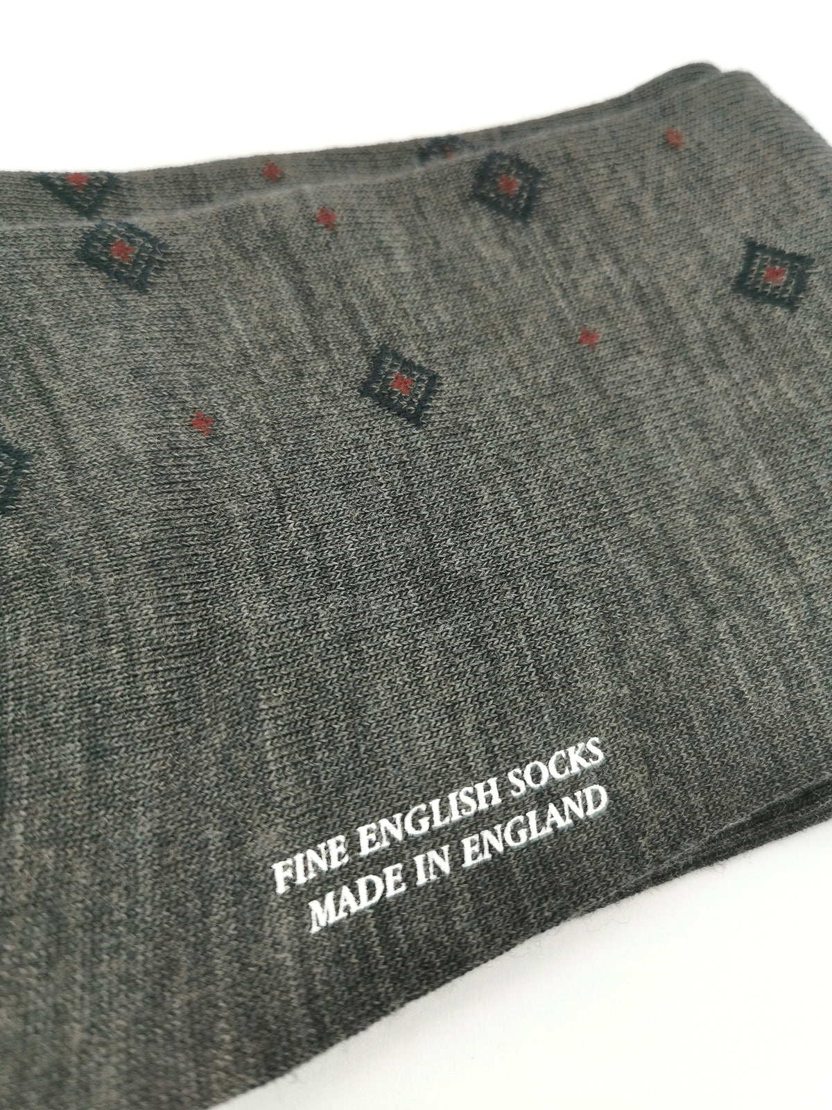 Pantherella Fine Merino Wool diamond pattern socks