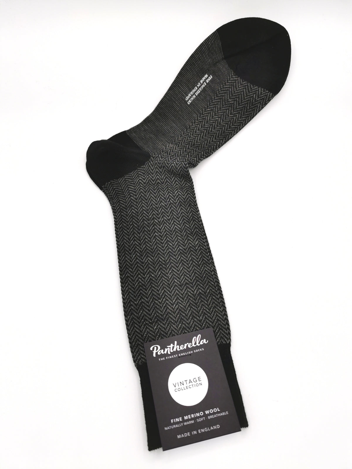 Pantherella Fine Merino Wool herringbone socks