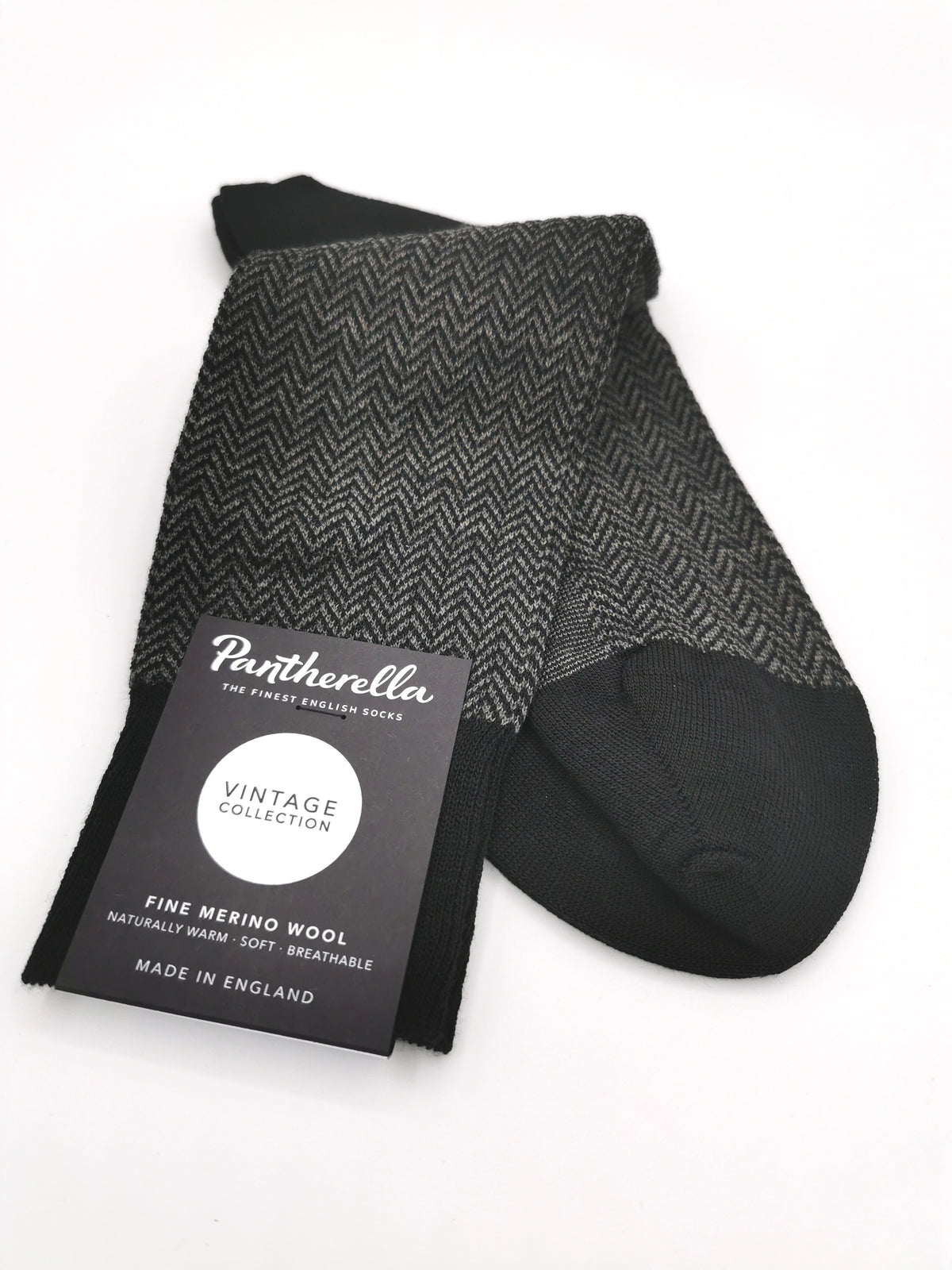 Pantherella Fine Merino Wool herringbone socks