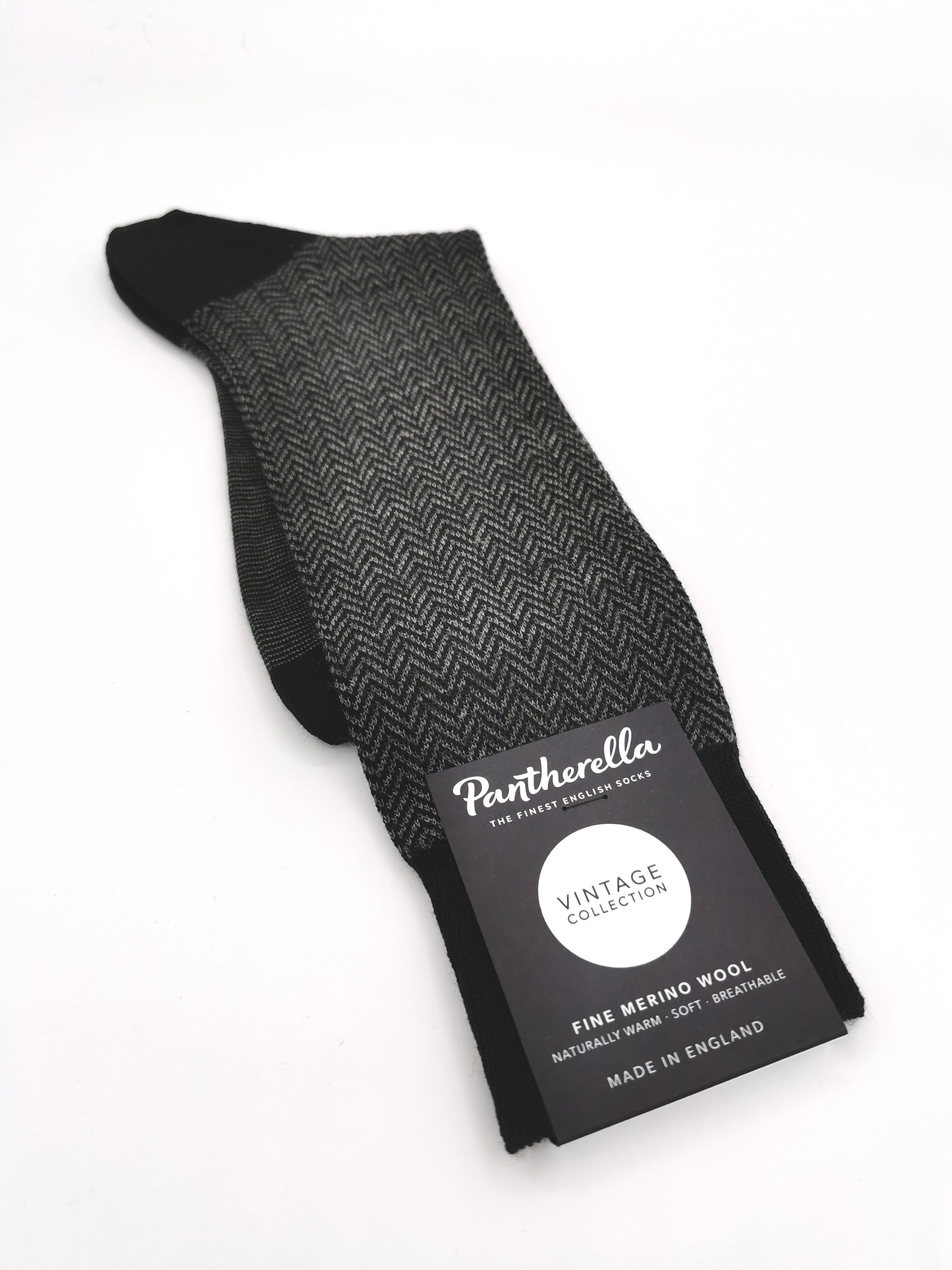 Pantherella Fine Merino Wool herringbone socks