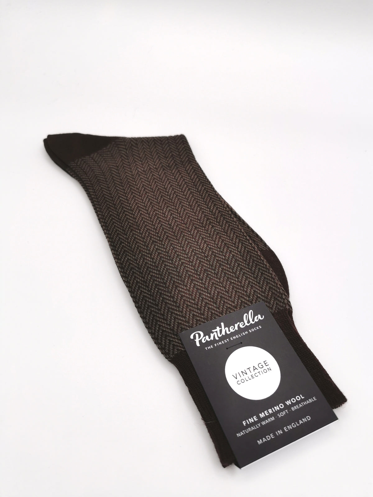 Pantherella Fine Merino Wool herringbone socks