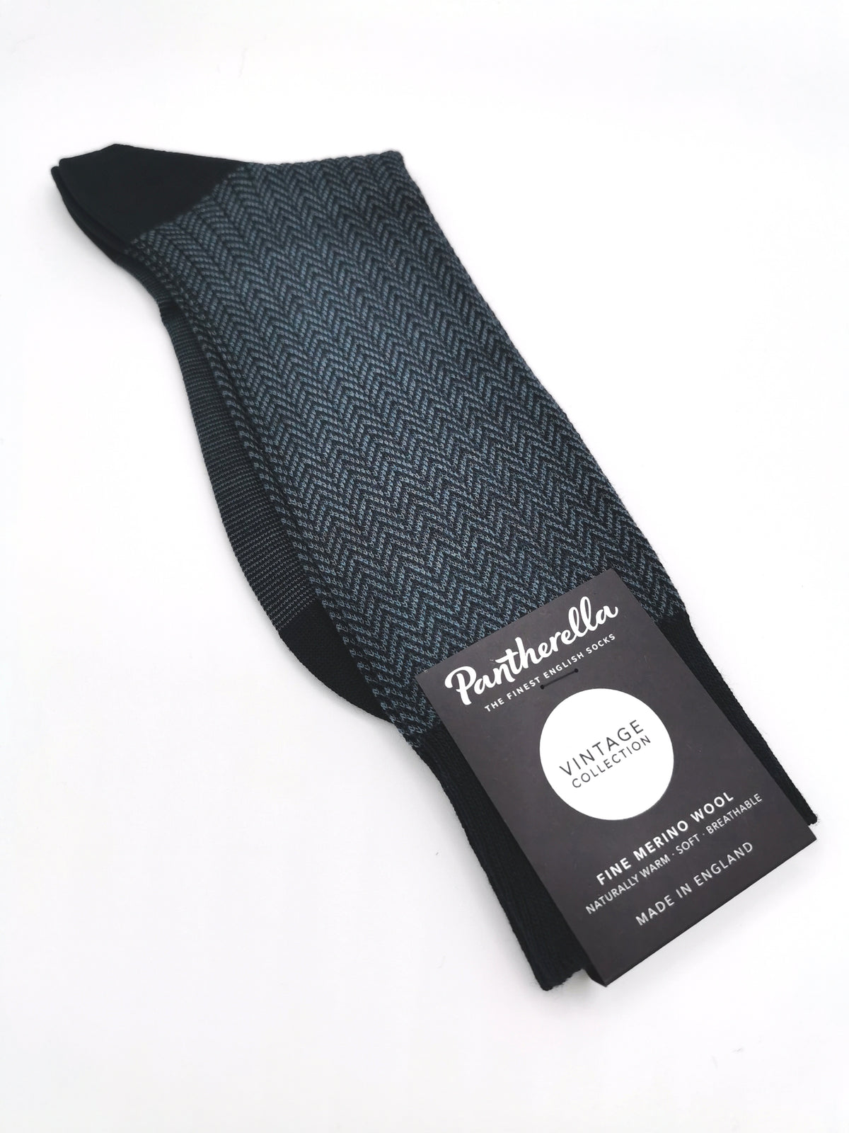 Pantherella Fine Merino Wool herringbone socks