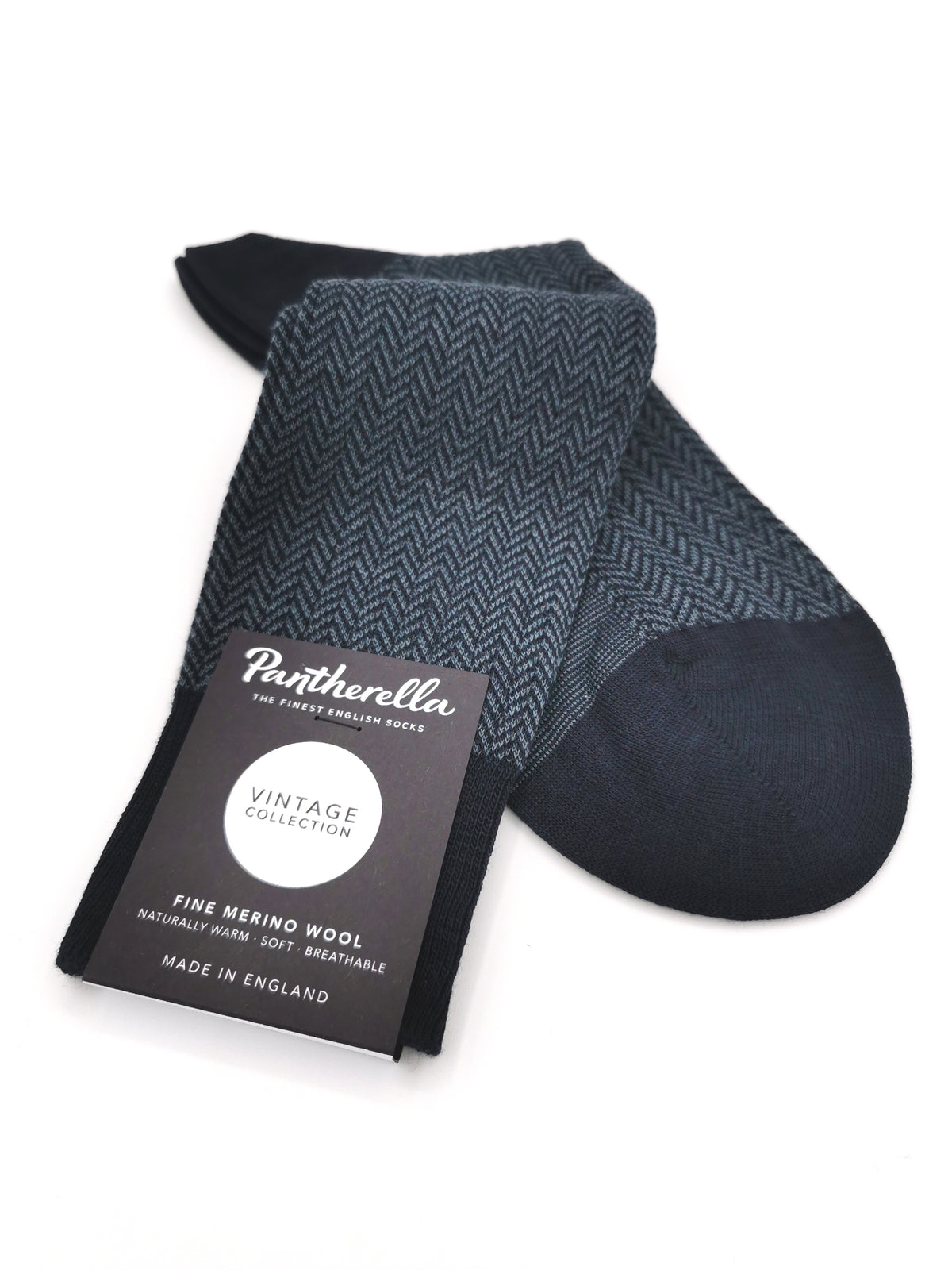 Pantherella Fine Merino Wool herringbone socks