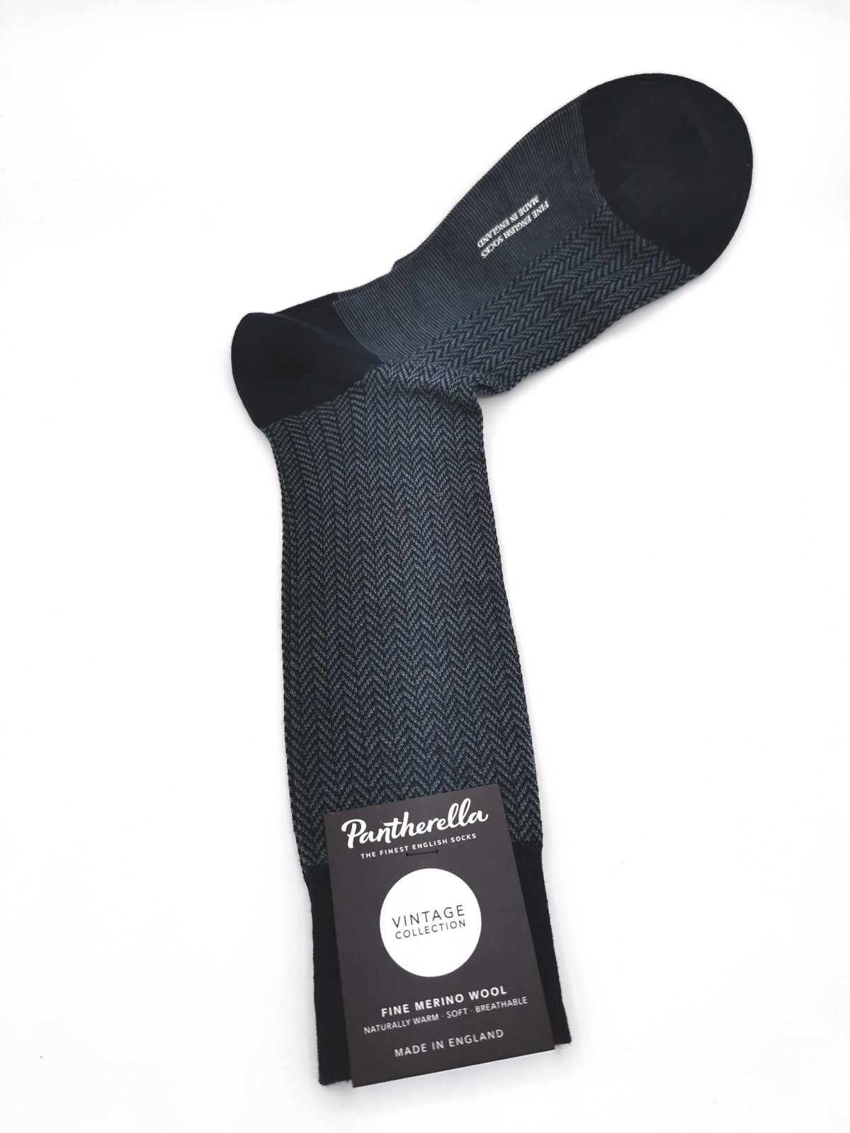 Pantherella Fine Merino Wool herringbone socks