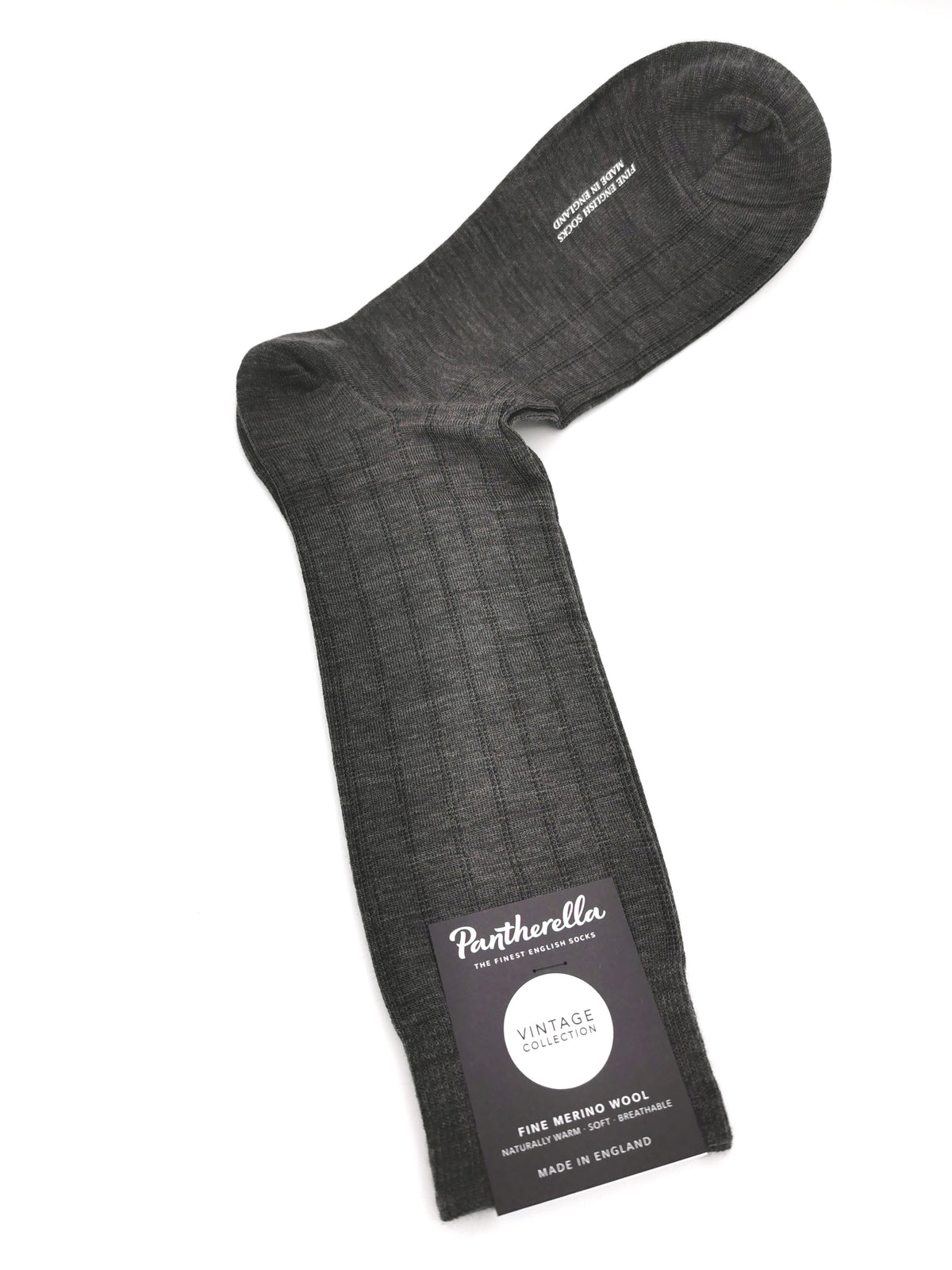 Pantherella Fine Merino Wool ribbed socks