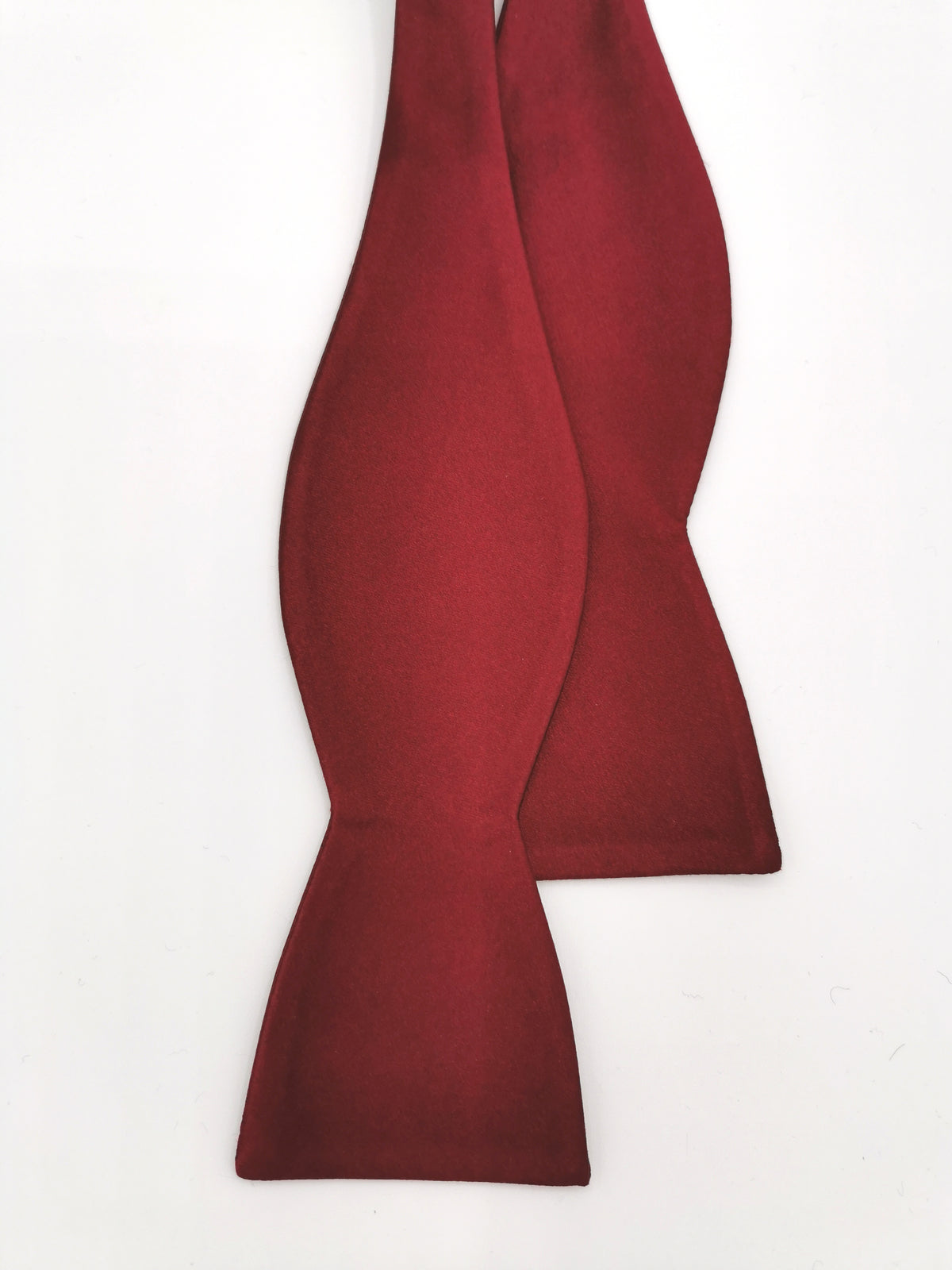 Plain silk satin bow tie