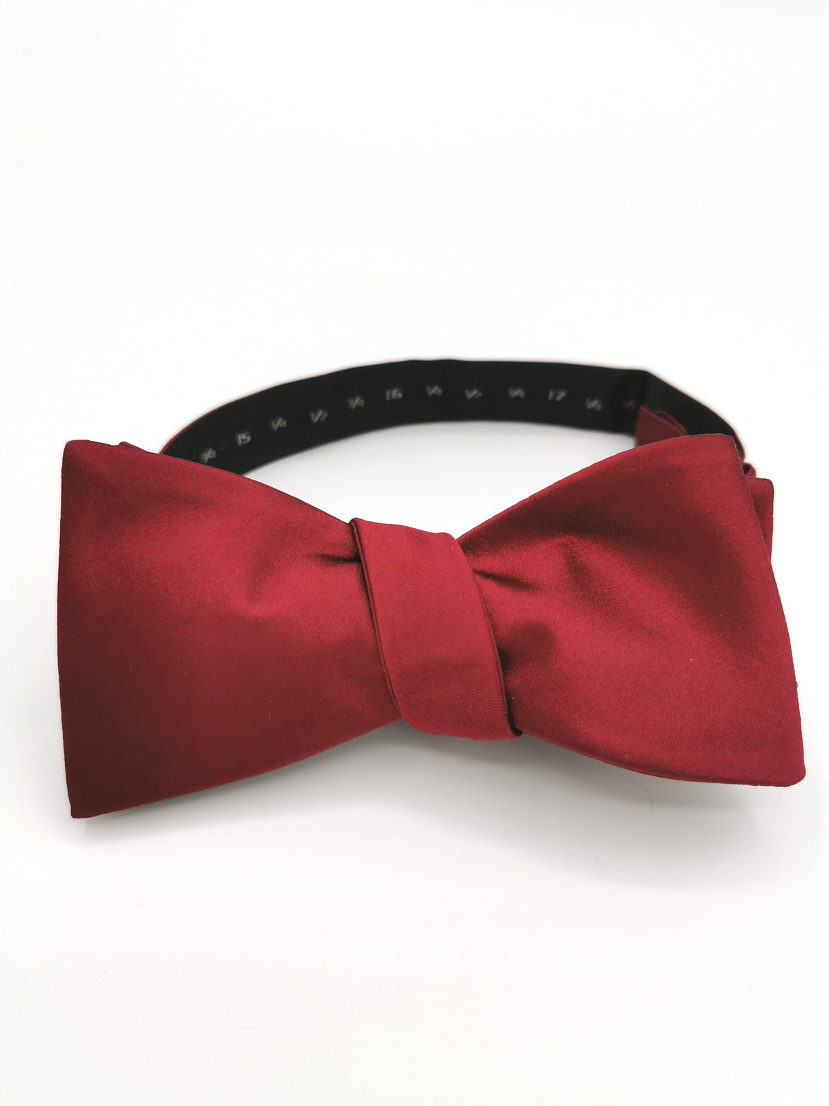 Plain silk satin bow tie
