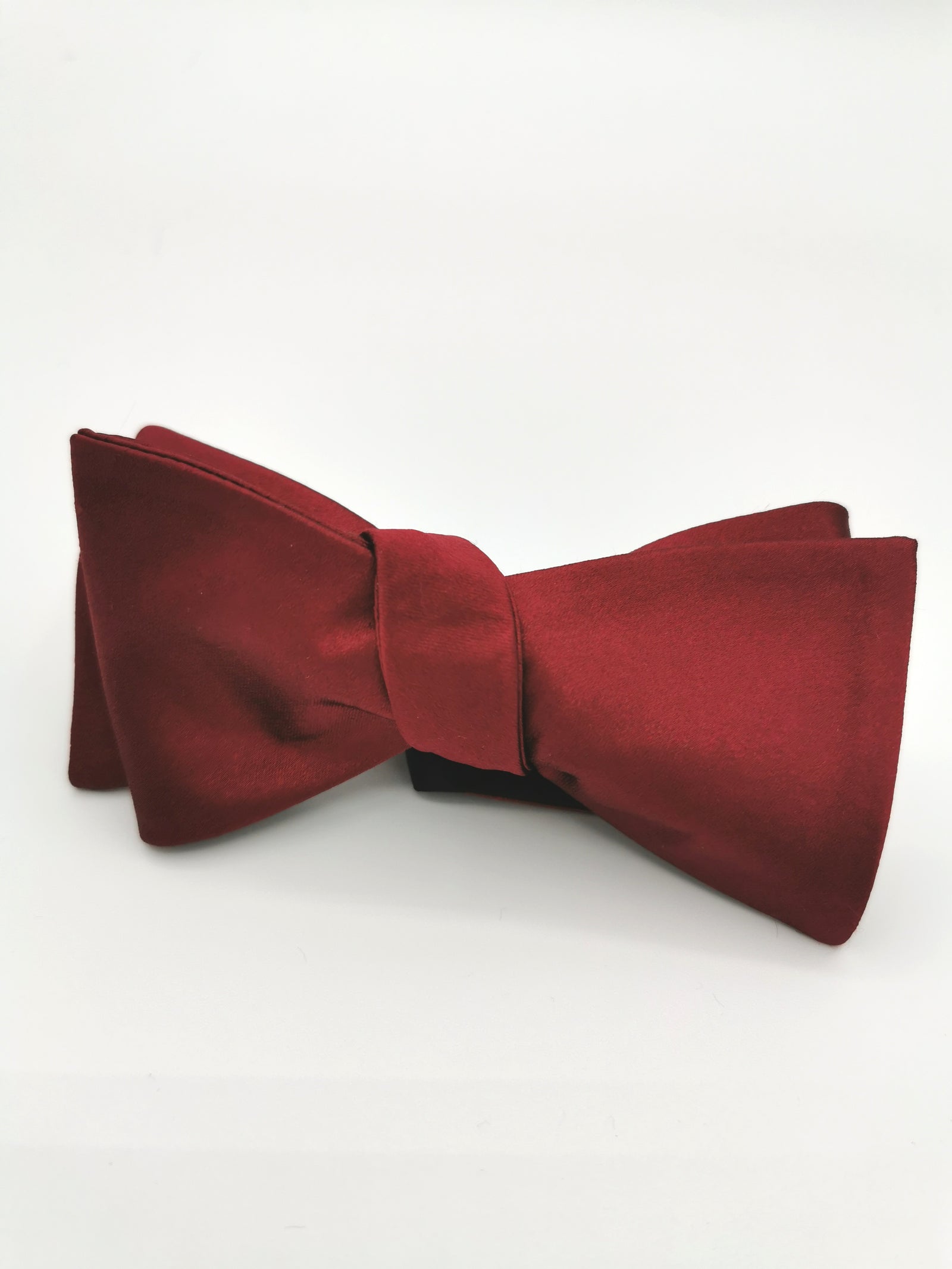 Plain silk satin bow tie