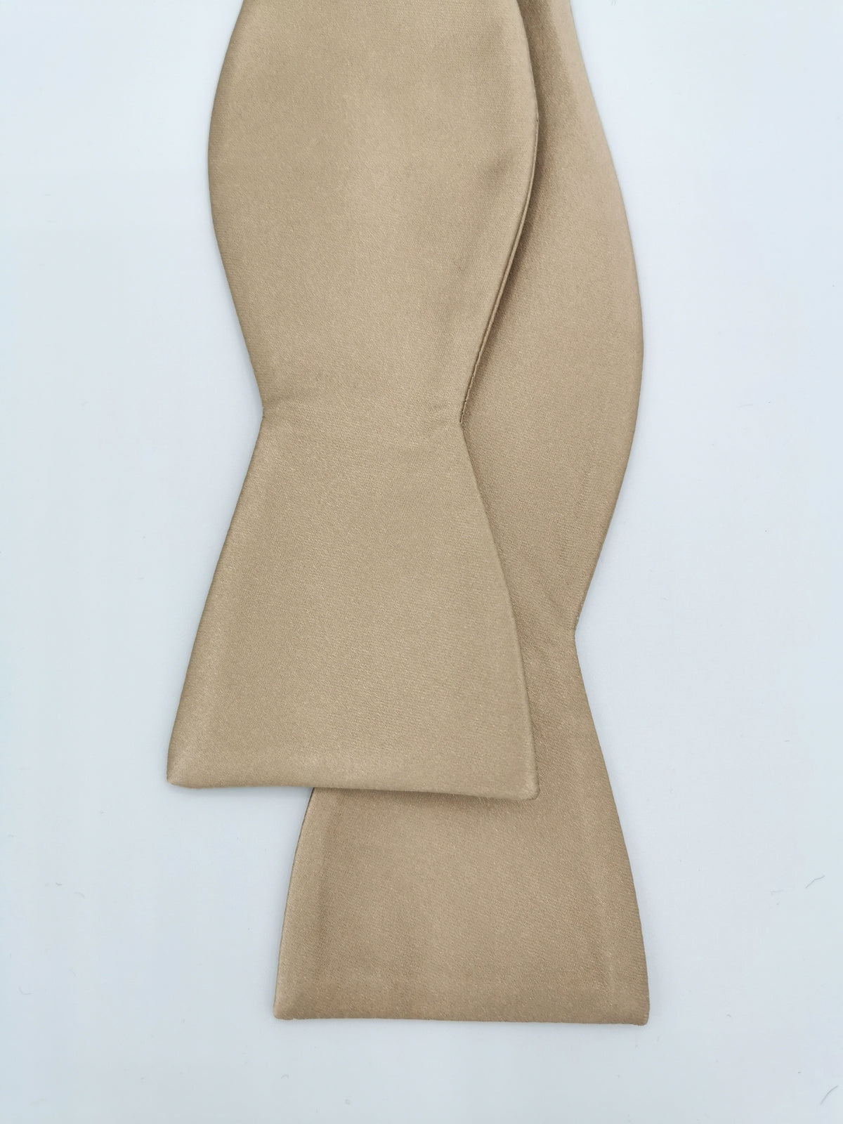 Plain silk satin bow tie