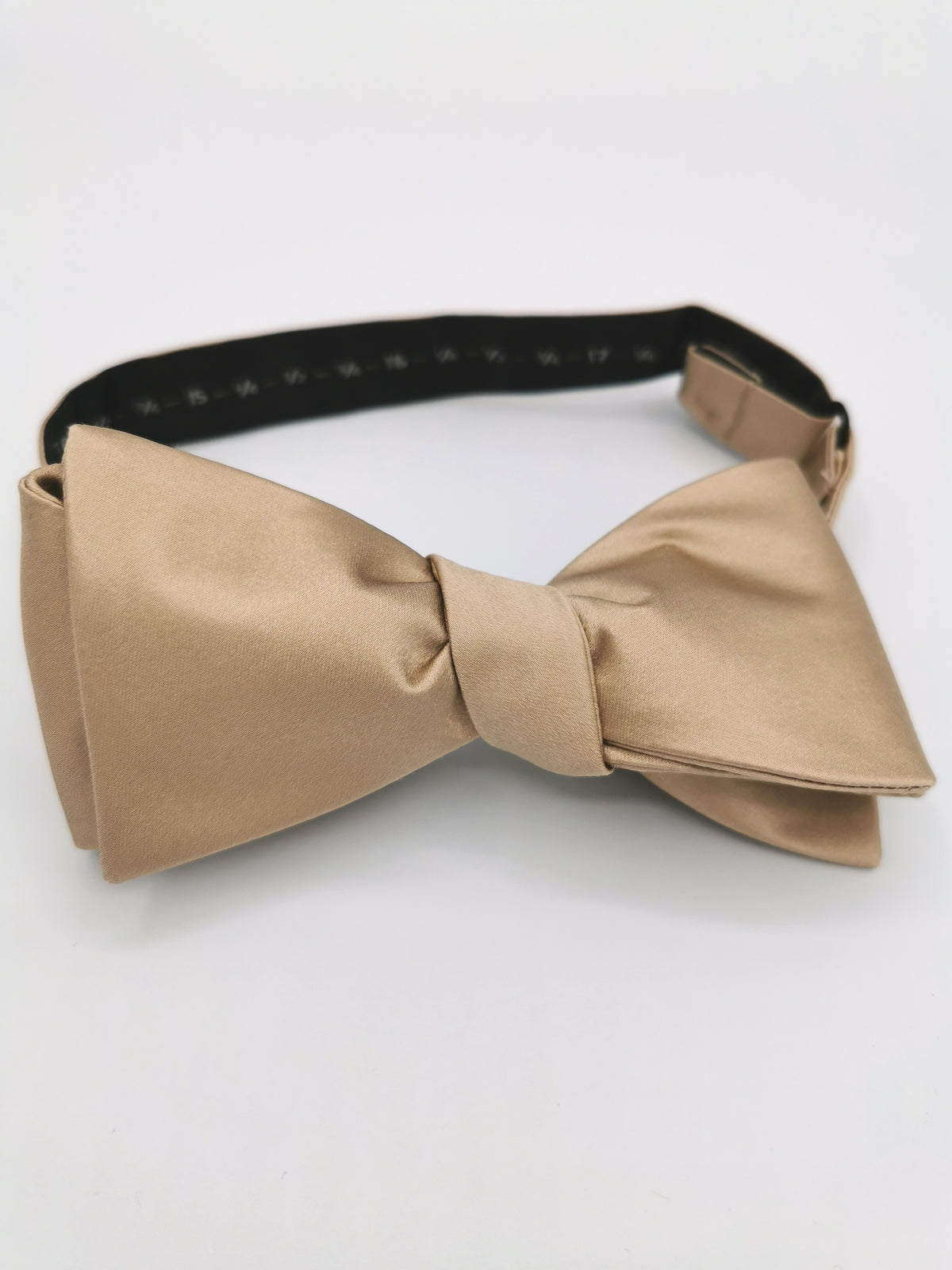 Plain silk satin bow tie