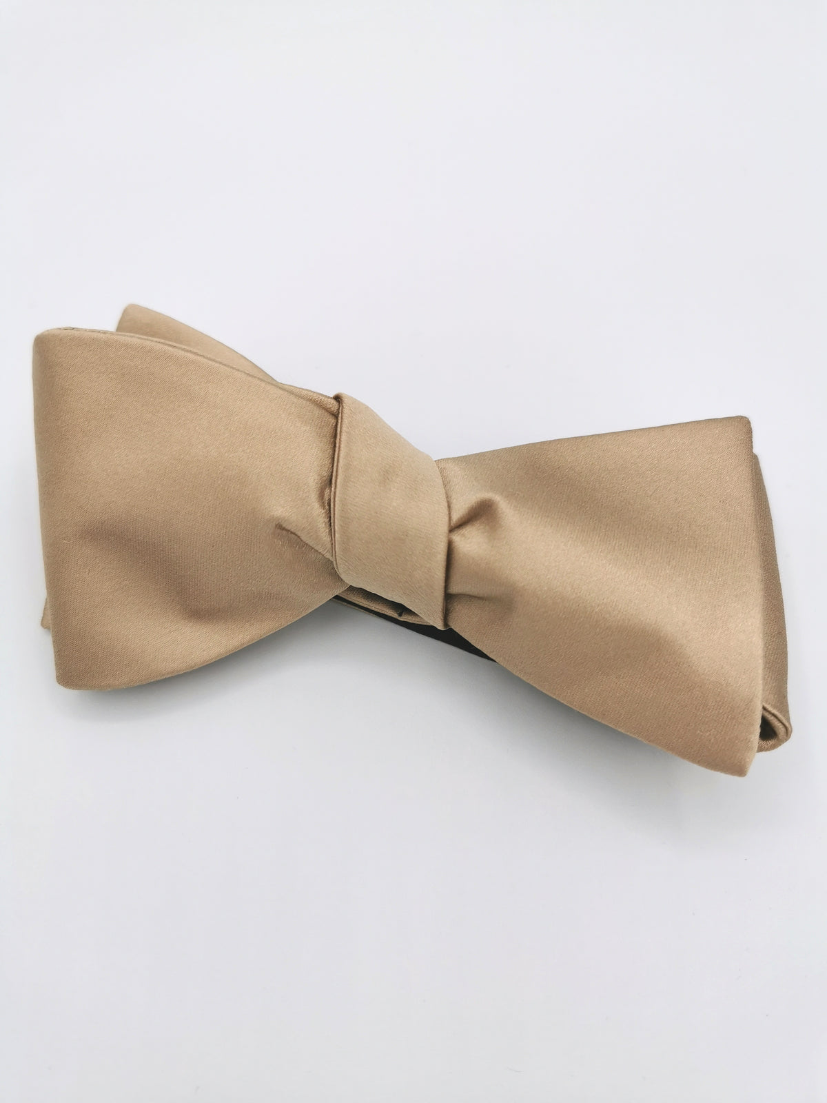 Plain silk satin bow tie