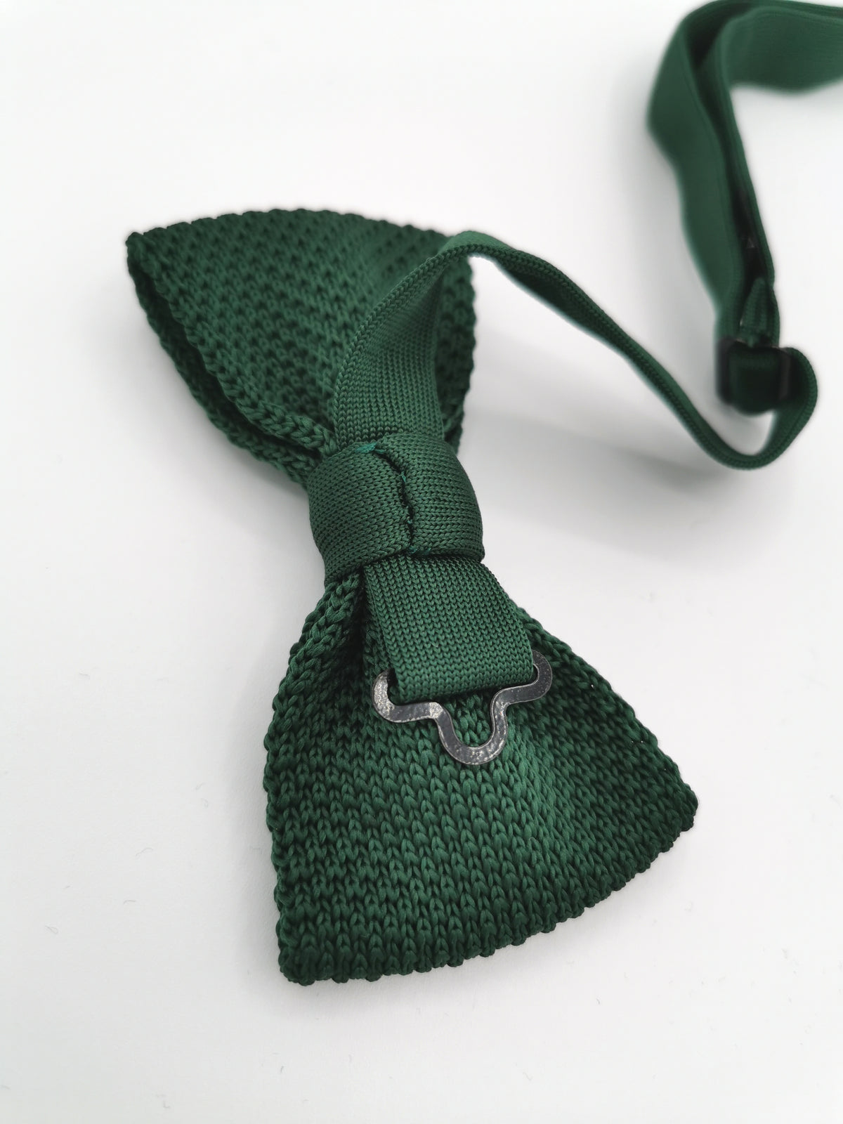 Green knit bow tie