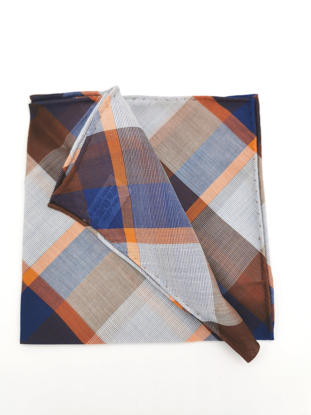 Simonnot-Godard pocket square with multicolor checks