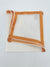 Simonnot-Godard white pocket square with orange satin border
