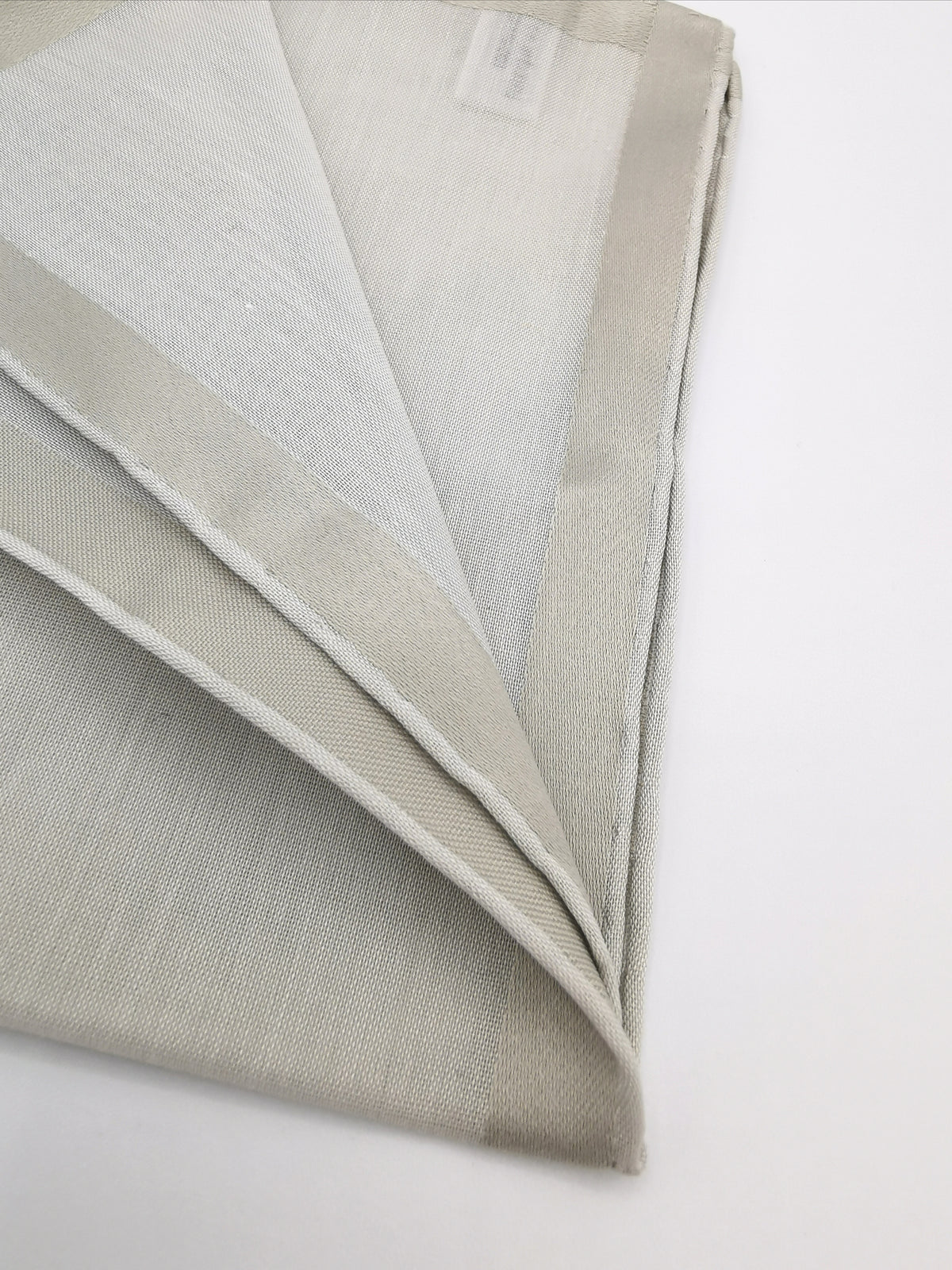 Gray Simonnot-Godard pocket square with silver satin border