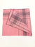 Simonnot-Godard pink pocket square with navy blue grid