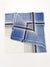 Simonnot-Godard white pocket square with several blue stripes