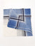 Pochette Simonnot-Godard blanche avec plusieurs rayures bleues