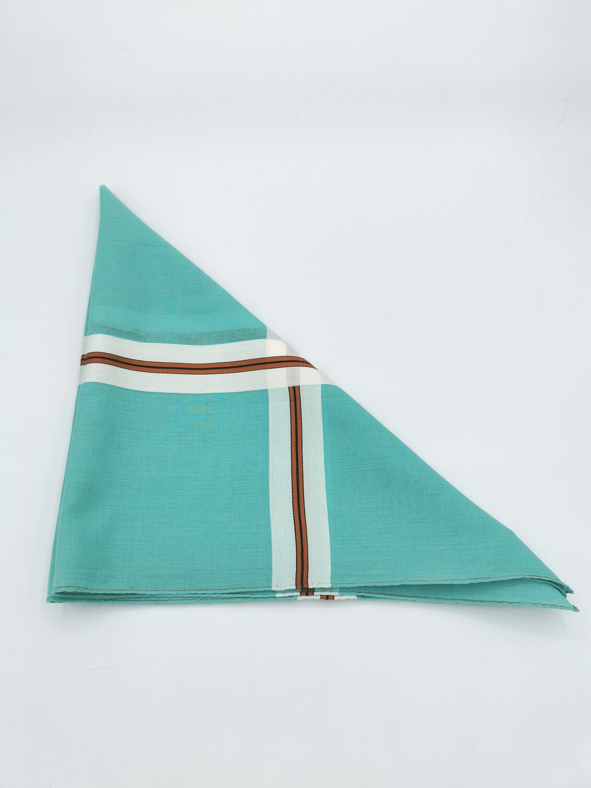 Simonnot-Godard pocket square with large grid in white satin, Archives Collection