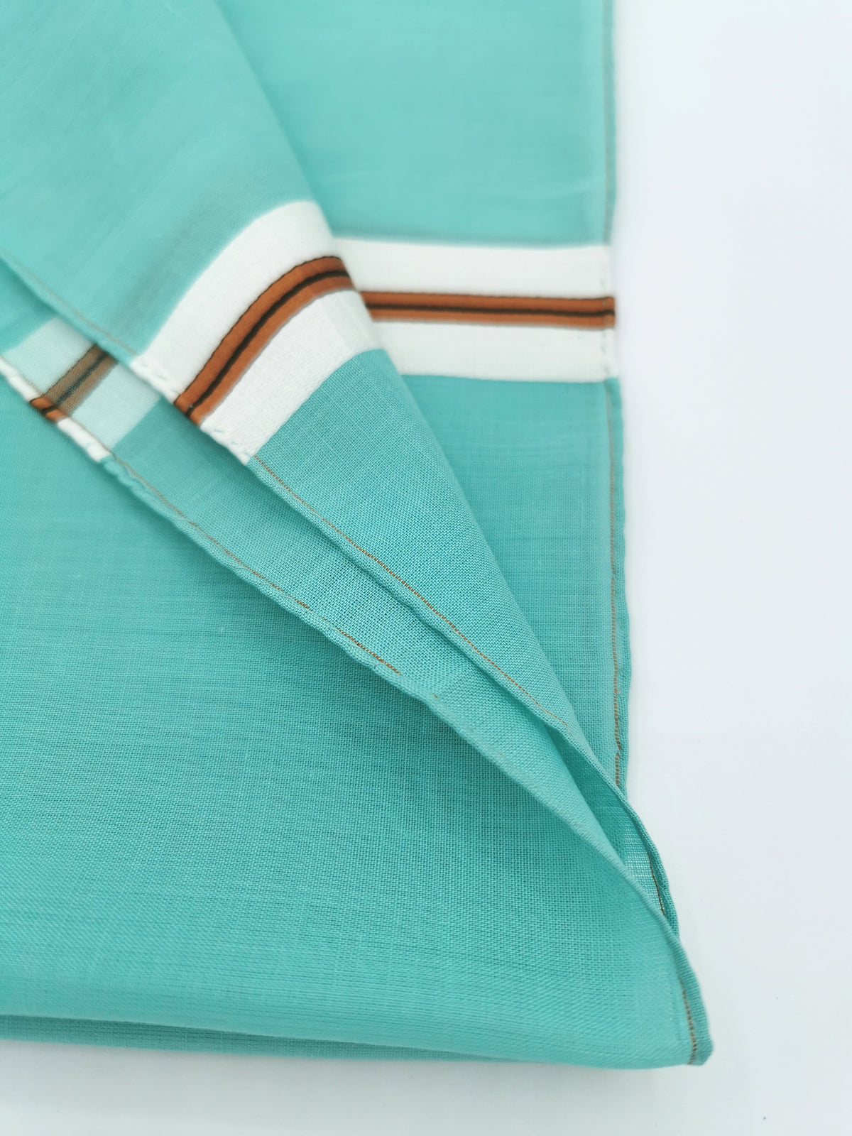 Simonnot-Godard pocket square with large grid in white satin, Archives Collection